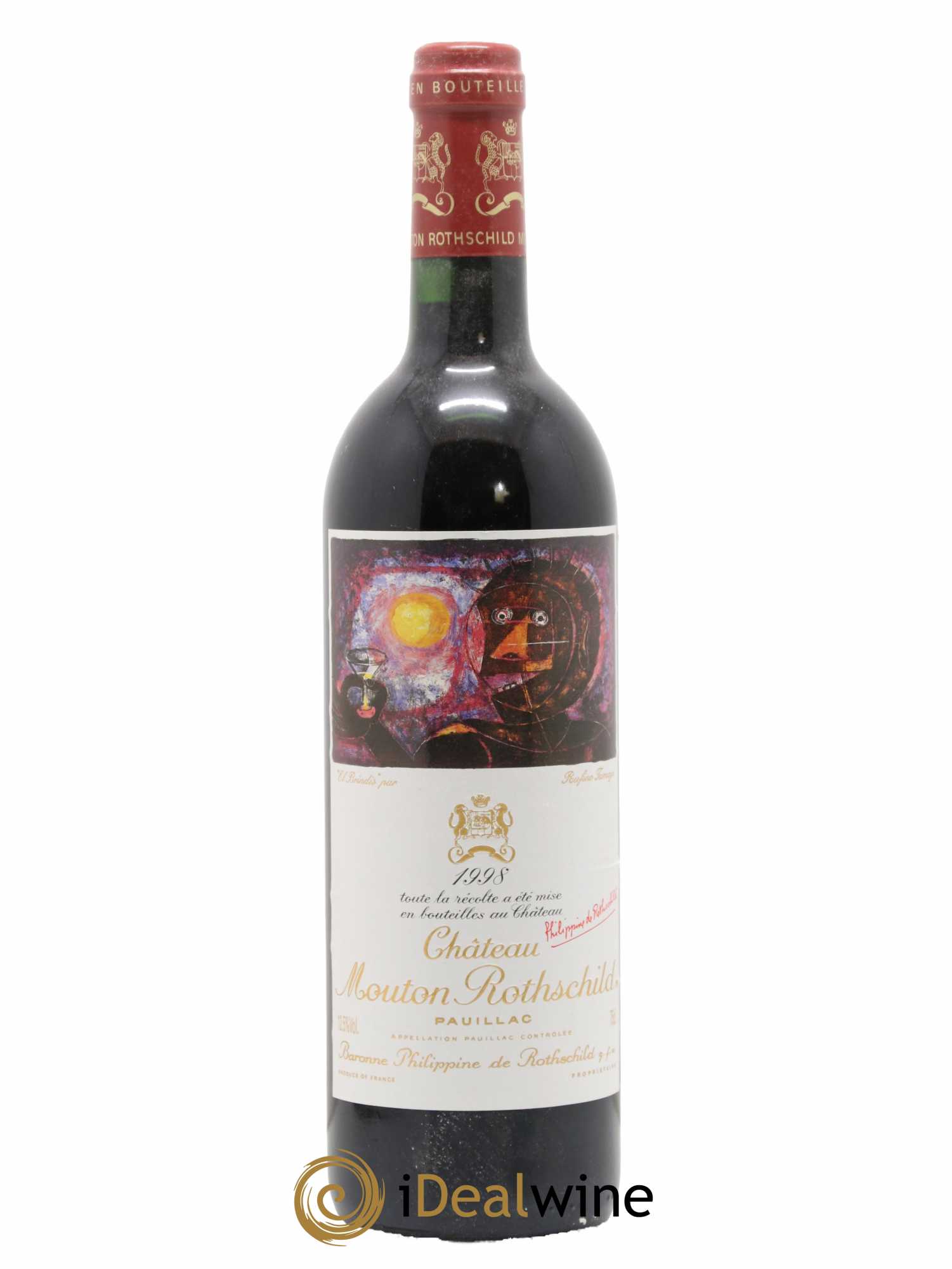 Château Mouton Rothschild 1er Grand Cru Classé 1998 - Lot de 1 bouteille - 0