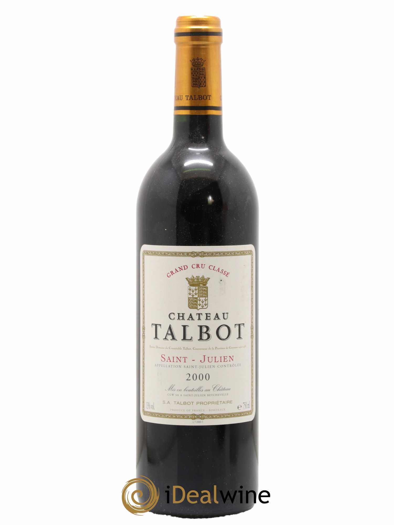 Château Talbot 4ème Grand Cru Classé 2000 - Lot de 1 bouteille - 0