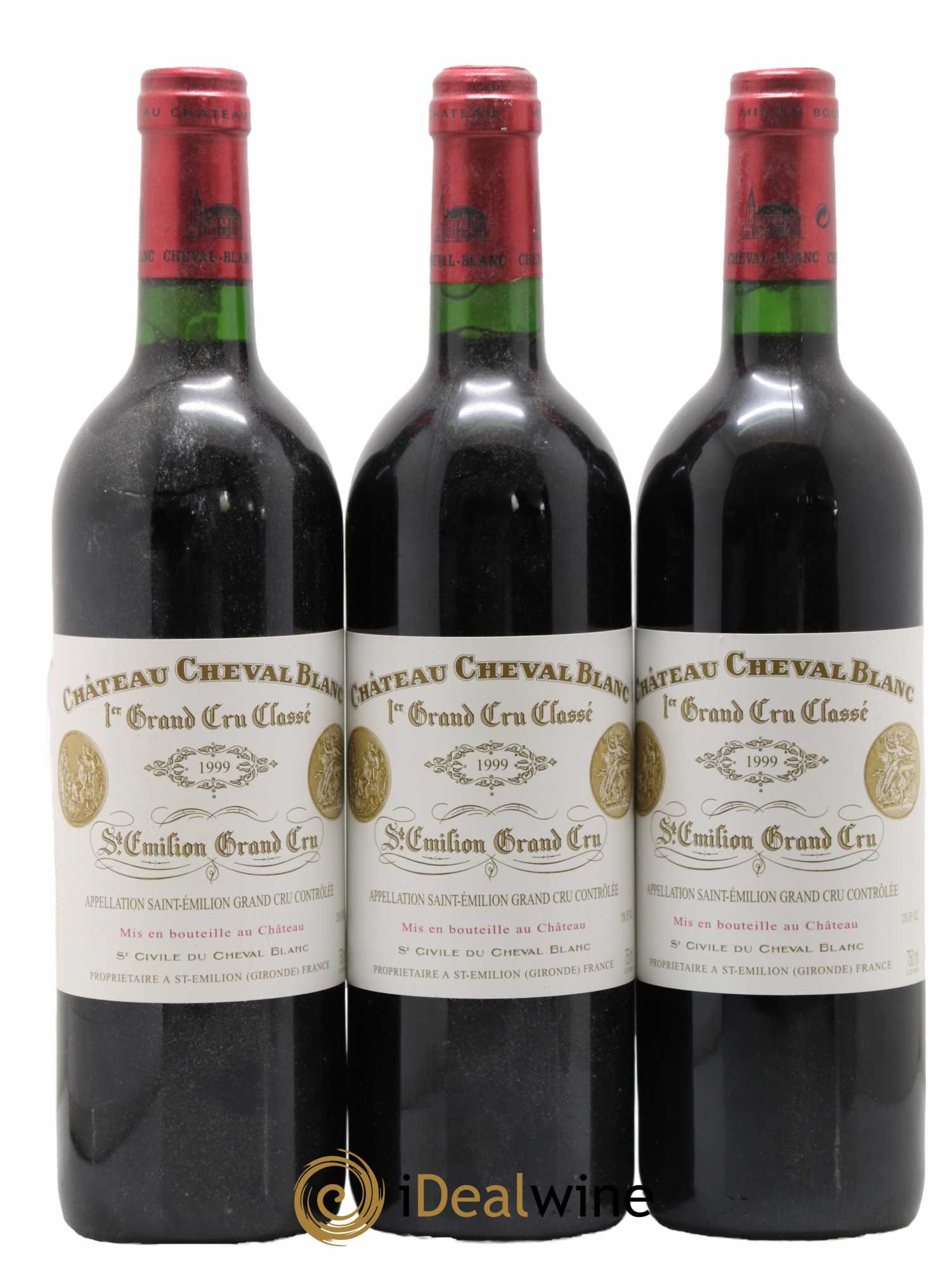 Château Cheval Blanc 1er Grand Cru Classé A 1999 - Lot de 3 bouteilles - 0