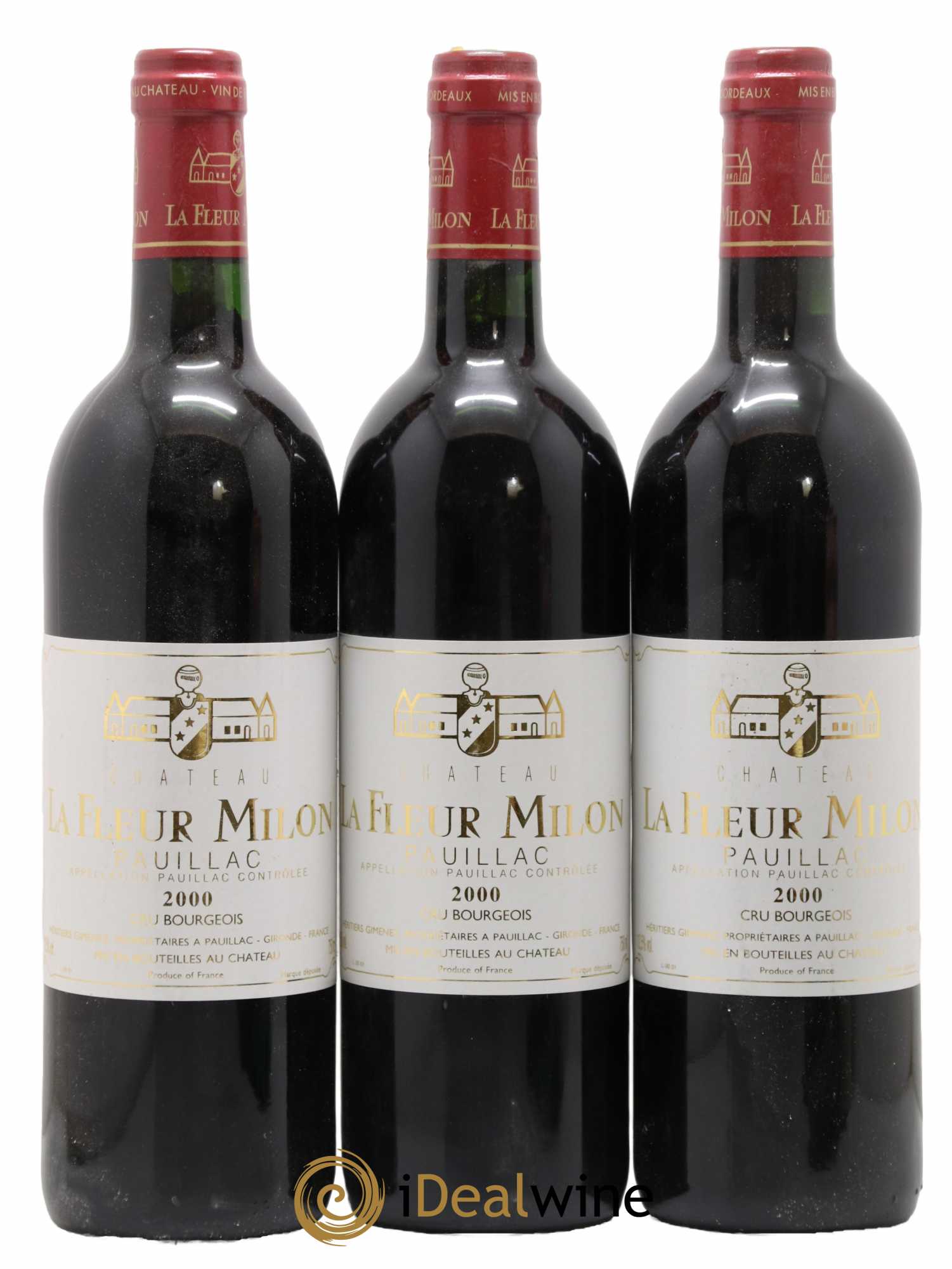 Château la Fleur Milon Cru Bourgeois 2000 - Lot de 3 bouteilles - 0