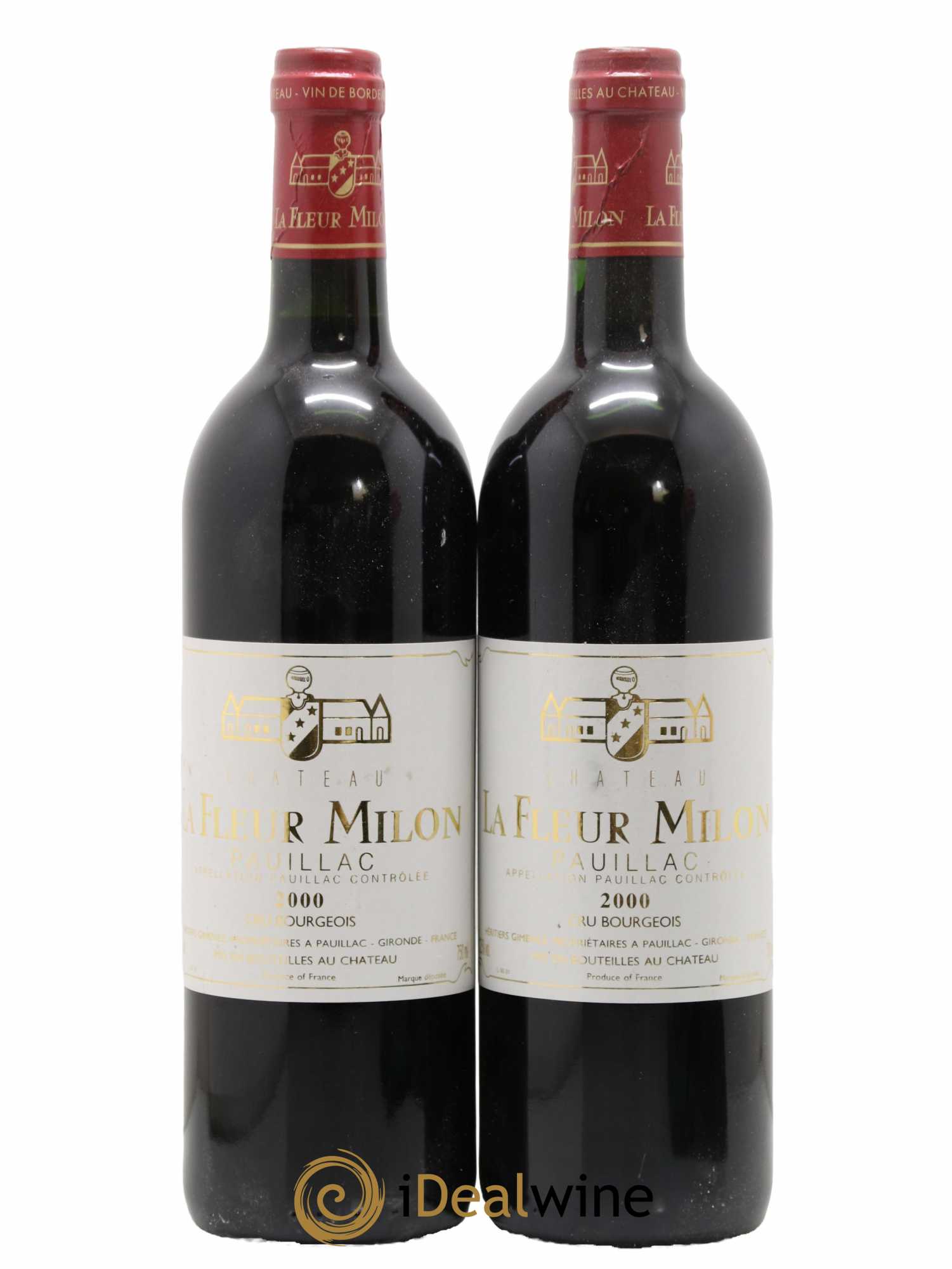 Château la Fleur Milon Cru Bourgeois 2000 - Lot de 2 bouteilles - 0