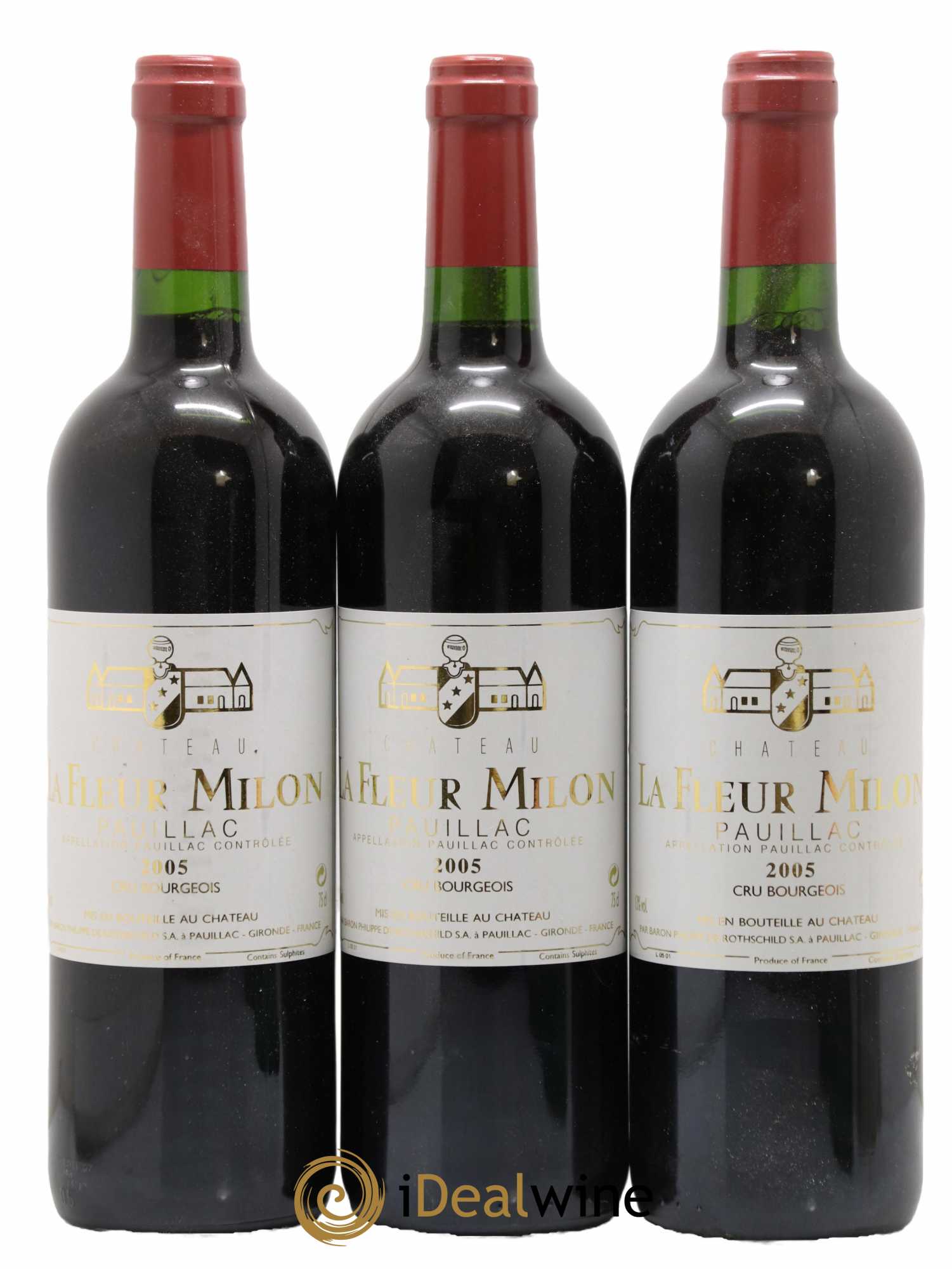Château la Fleur Milon Cru Bourgeois 2005 - Lot de 3 bouteilles - 0