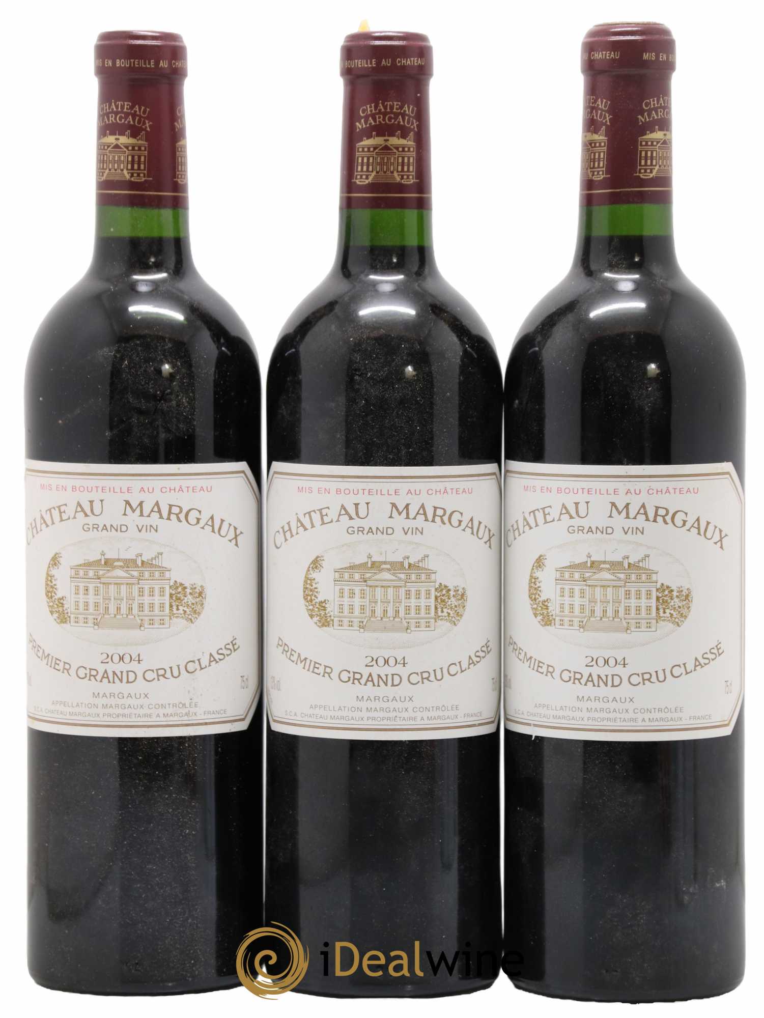 Château Margaux 1er Grand Cru Classé 2004 - Lot de 3 bouteilles - 0