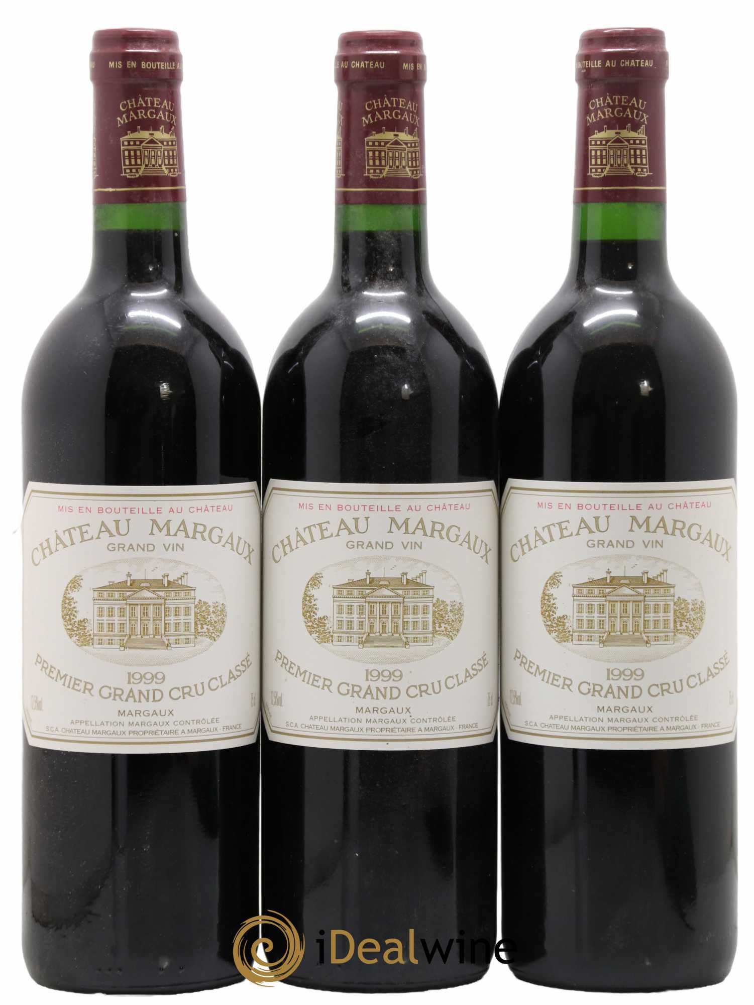 Château Margaux 1er Grand Cru Classé 1999 - Lot de 3 bouteilles - 0