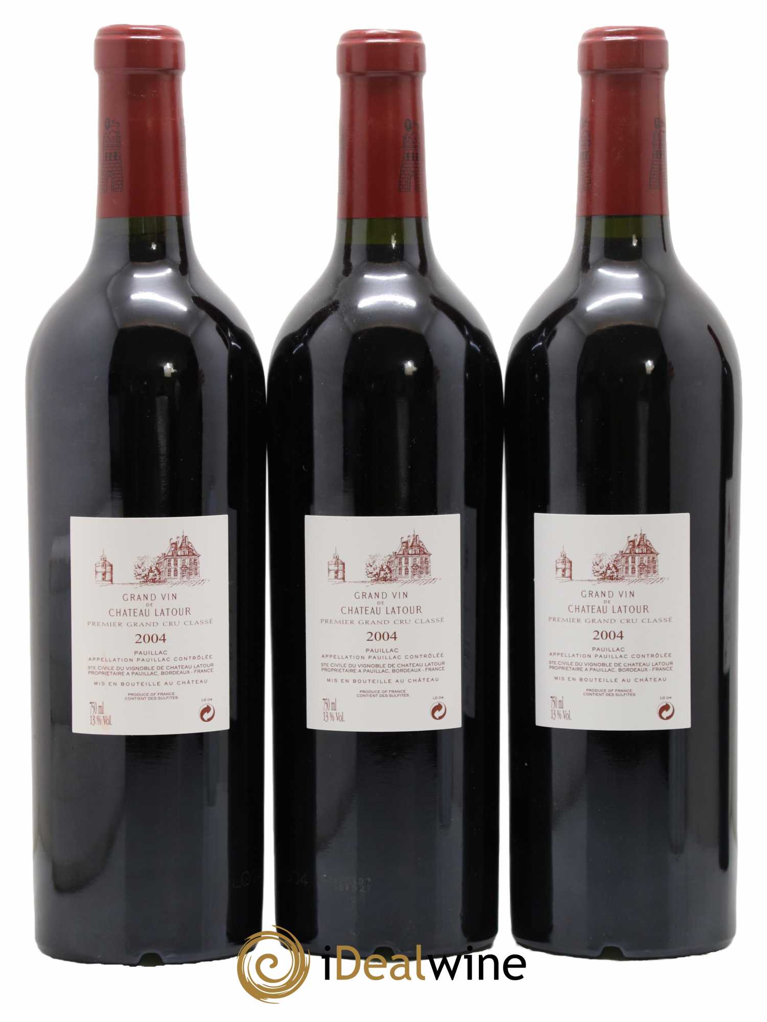 Château Latour 1er Grand Cru Classé 2004 - Lot de 3 bouteilles - 1