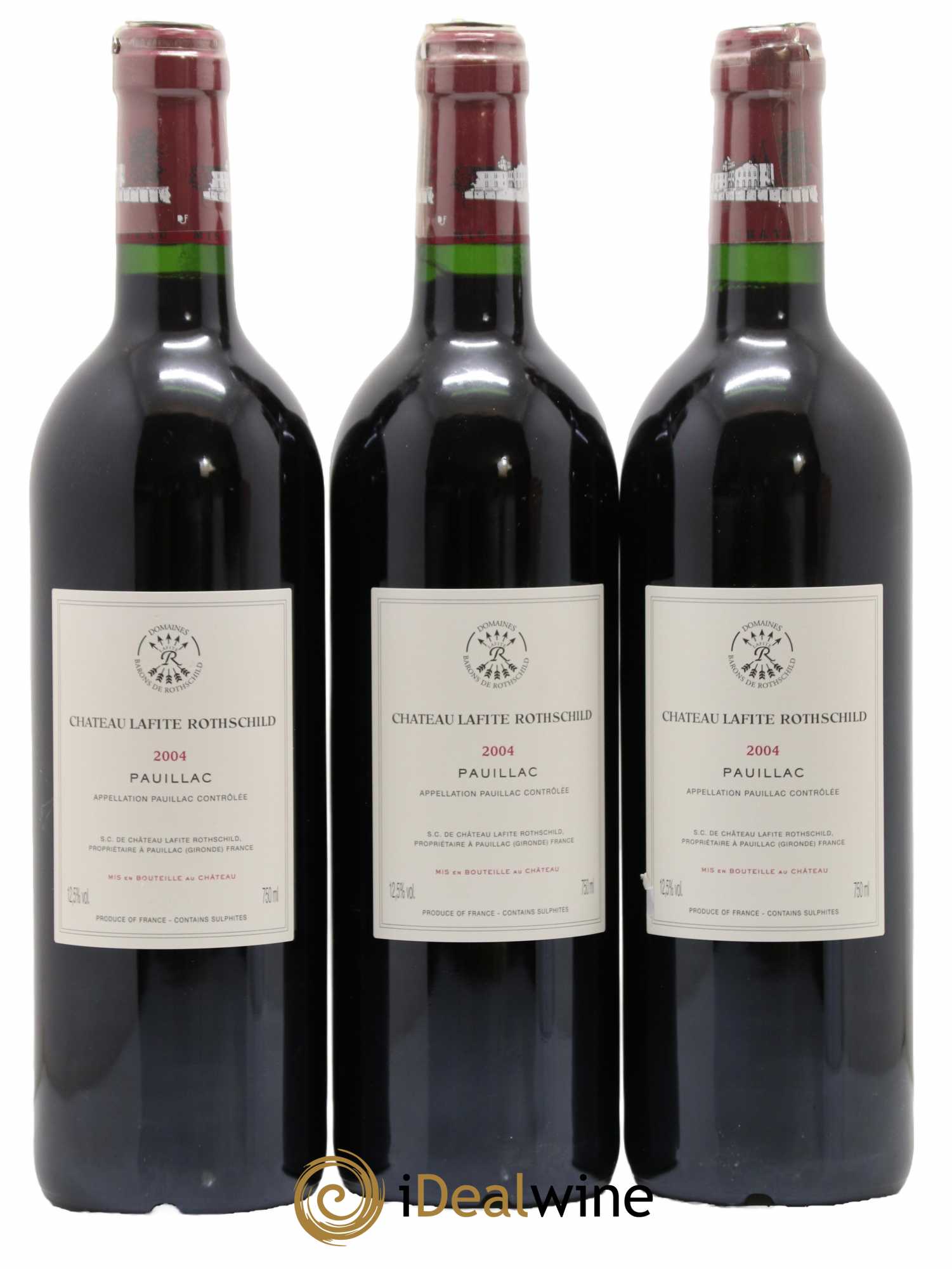 Château Lafite Rothschild 1er Grand Cru Classé 2004 - Lot de 3 bouteilles - 1