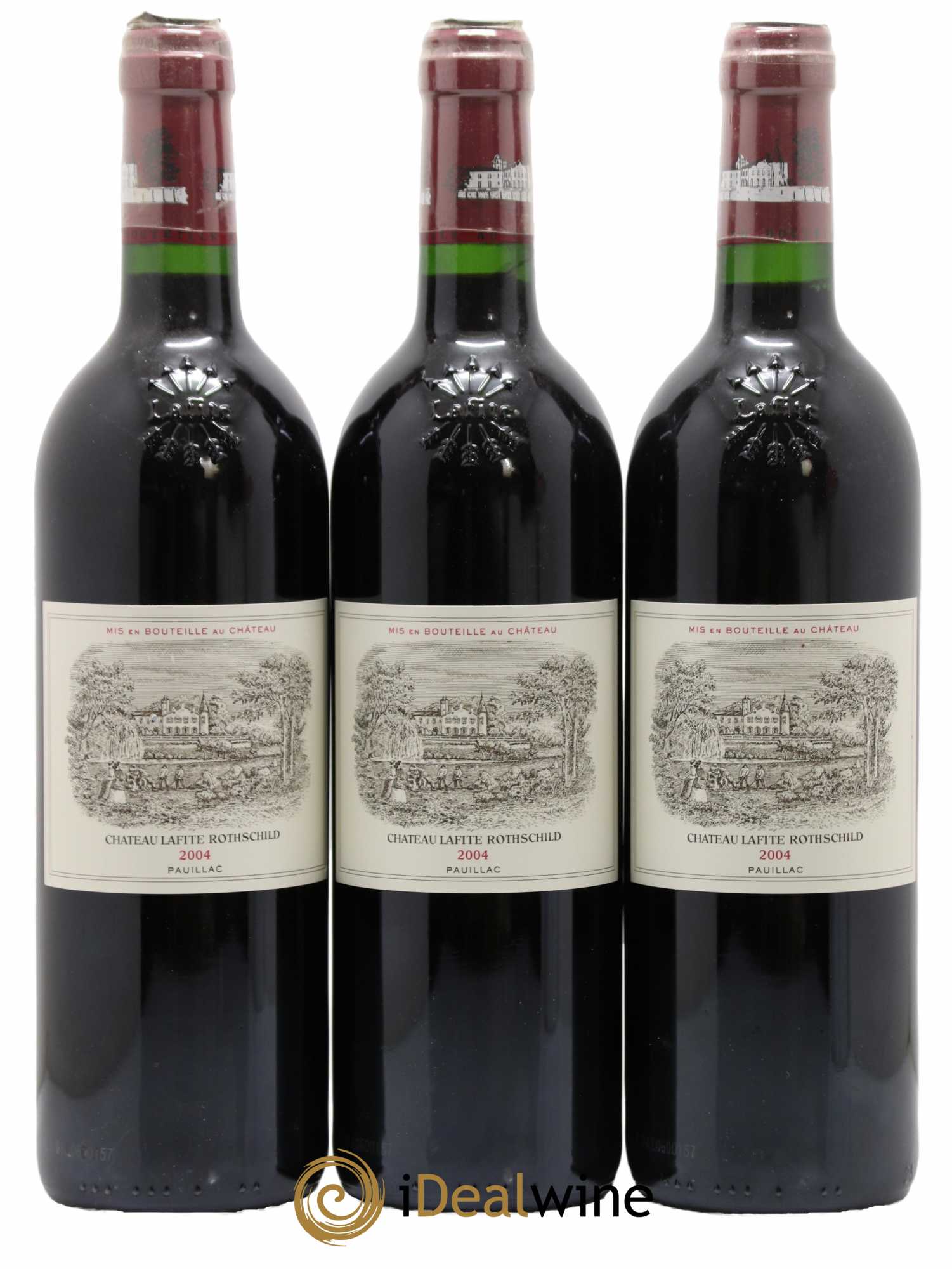 Château Lafite Rothschild 1er Grand Cru Classé 2004 - Lot de 3 bouteilles - 0
