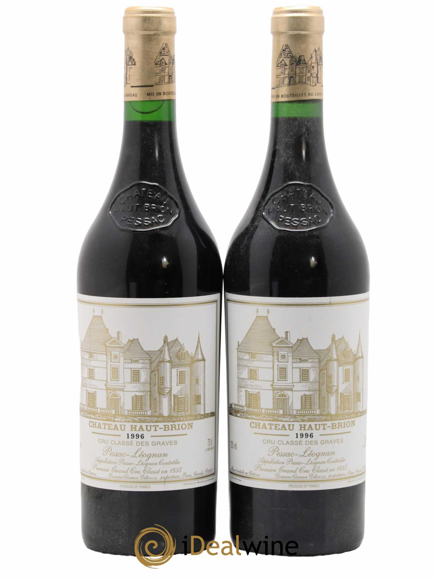 Château Haut Brion 1er Grand Cru Classé 1996 - Lot de 2 bouteilles - 0