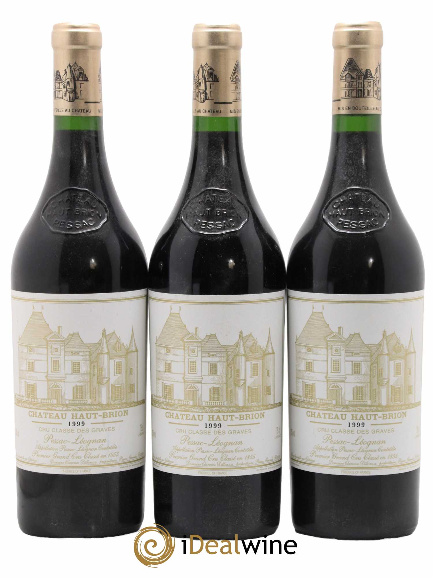 Château Haut Brion 1er Grand Cru Classé 1999 - Lot de 3 bouteilles - 0