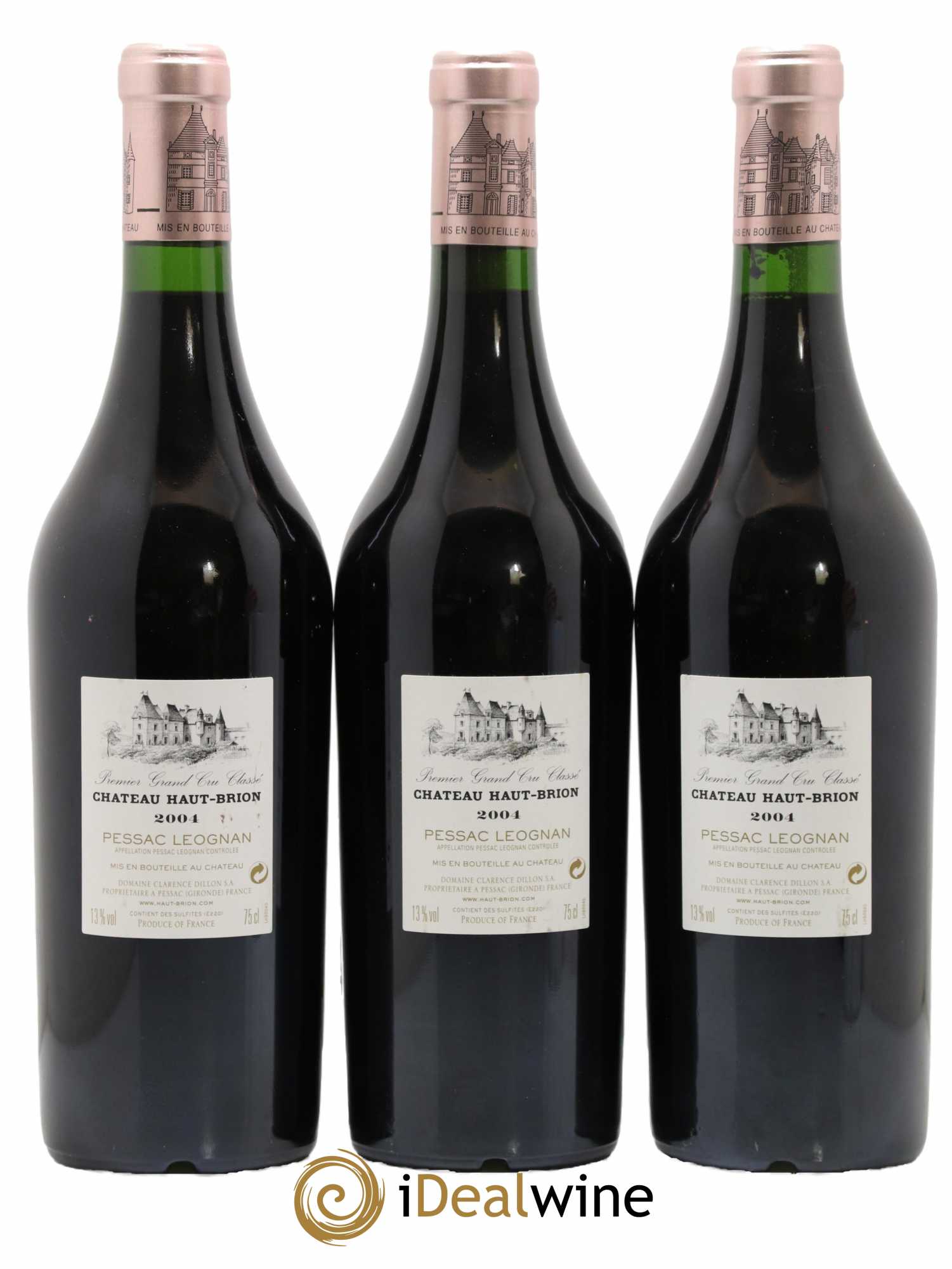 Château Haut Brion 1er Grand Cru Classé 2004 - Lot de 3 bouteilles - 1