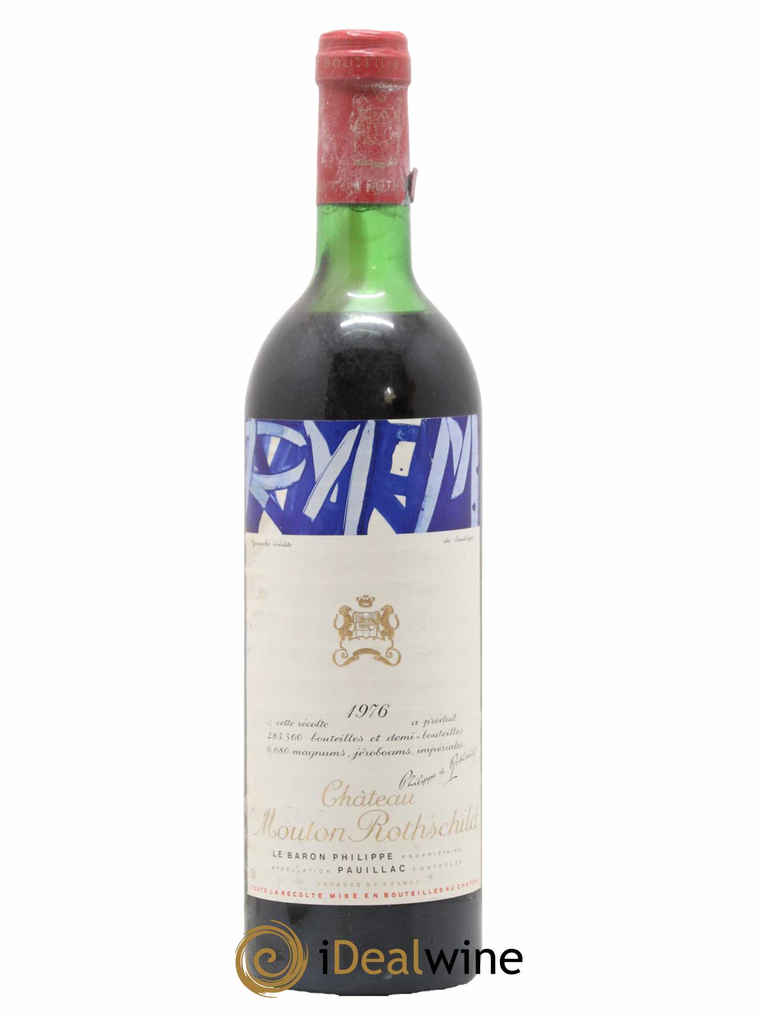 Château Mouton Rothschild 1er Grand Cru Classé 1976 - Lot de 1 bouteille - 0