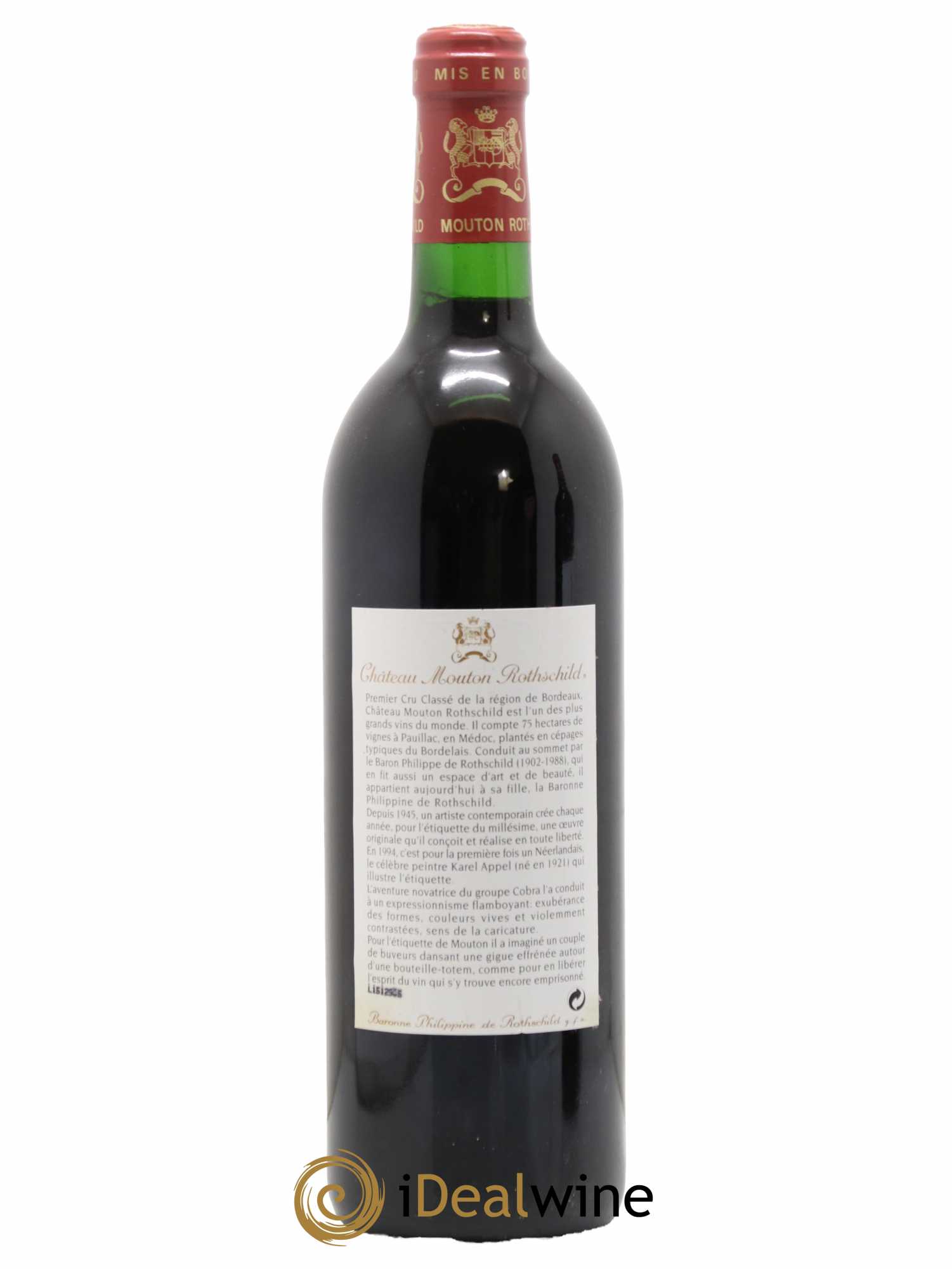 Château Mouton Rothschild 1er Grand Cru Classé 1994 - Lot de 1 bouteille - 1