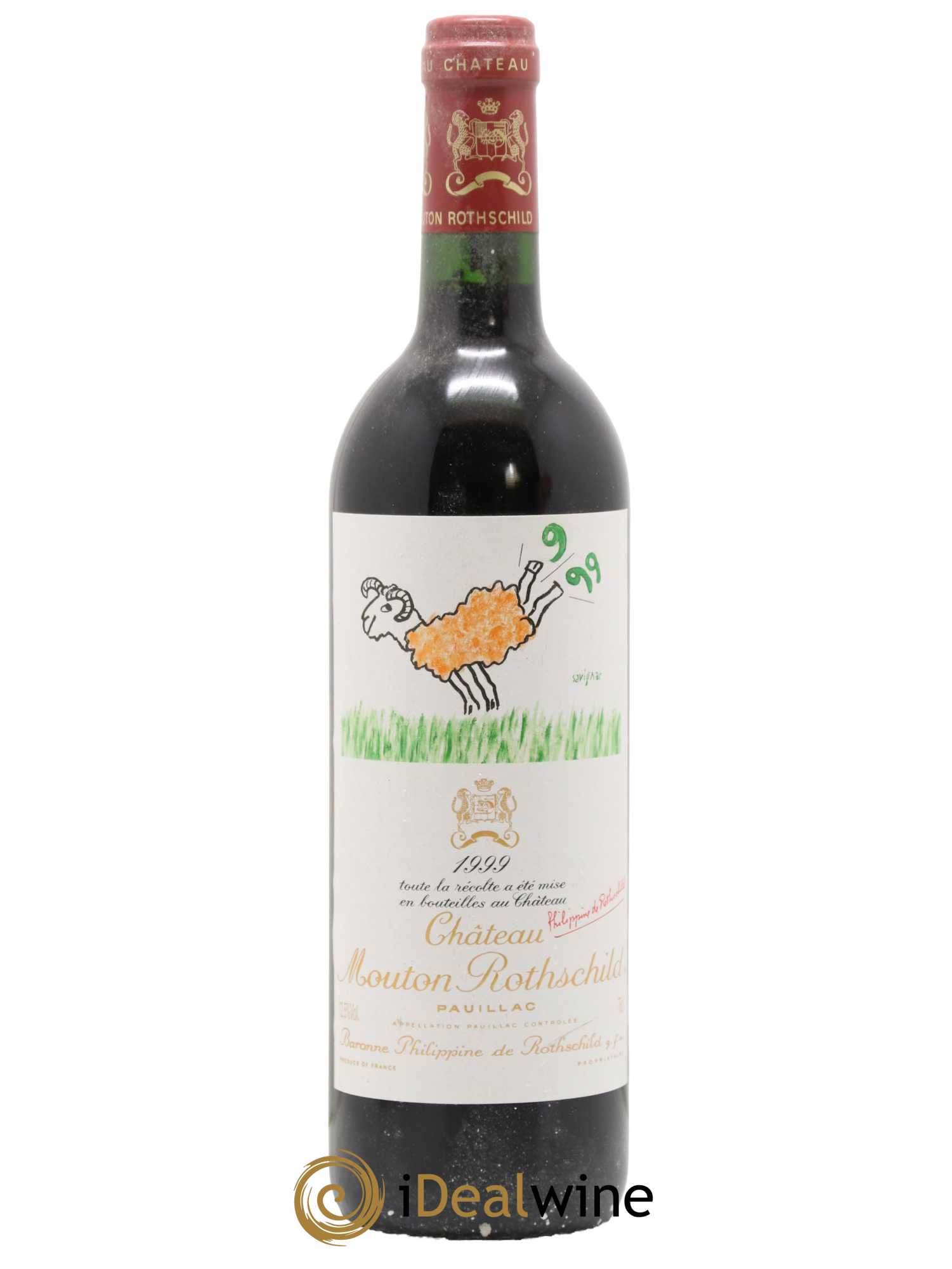 Château Mouton Rothschild 1er Grand Cru Classé 1999 - Lot de 1 bouteille - 0