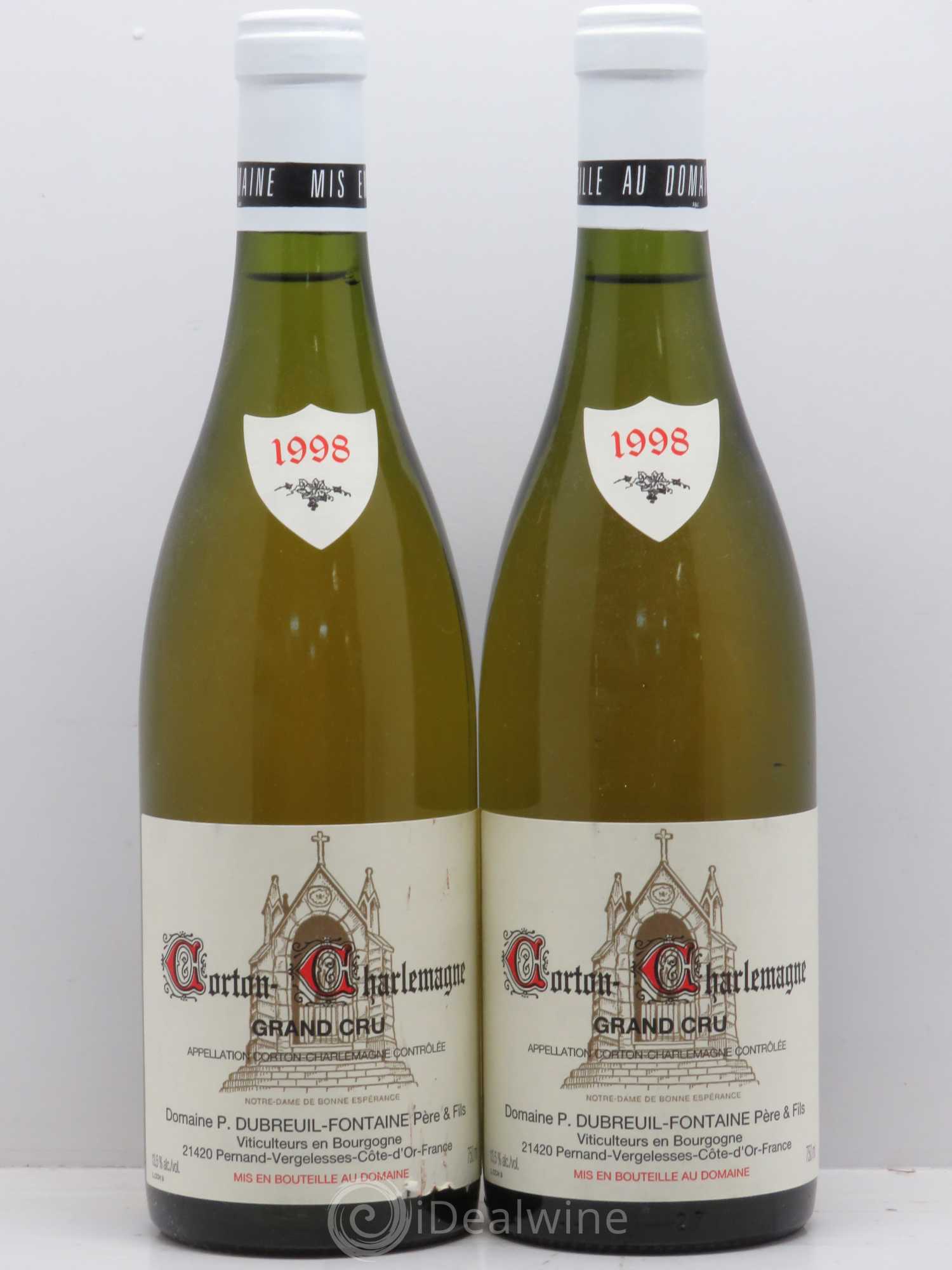 Corton-Charlemagne Grand Cru Domaine Dubreuil Fontaine 1998 - Lot de 2 bouteilles - 0