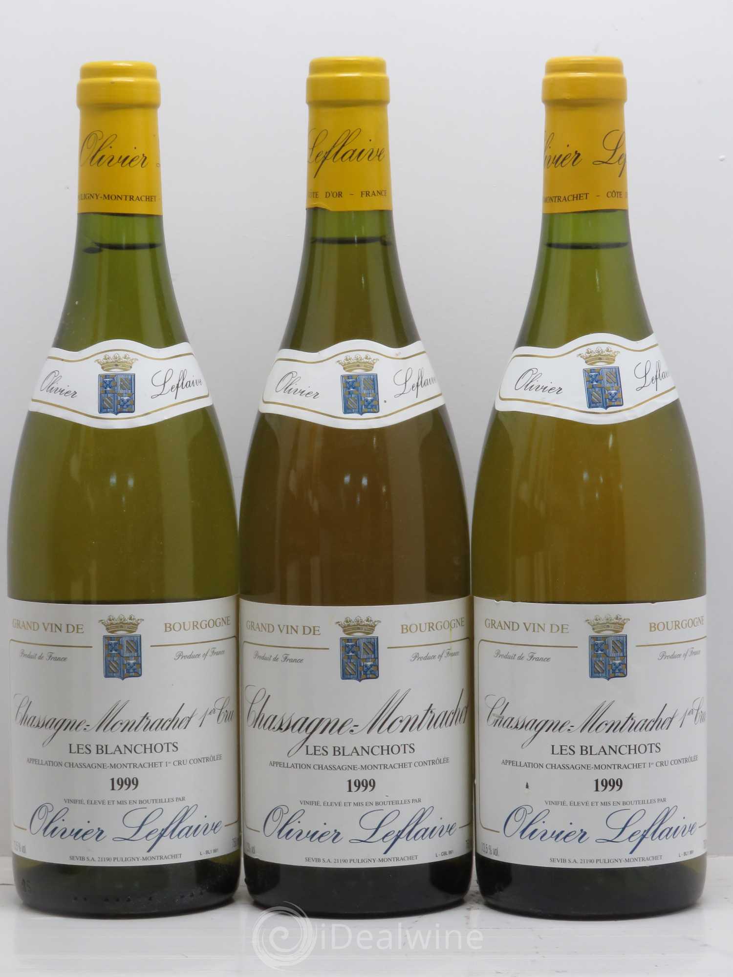 Chassagne-Montrachet 1er Cru Les Blanchots 1999 - Posten von 6 Flaschen - 1