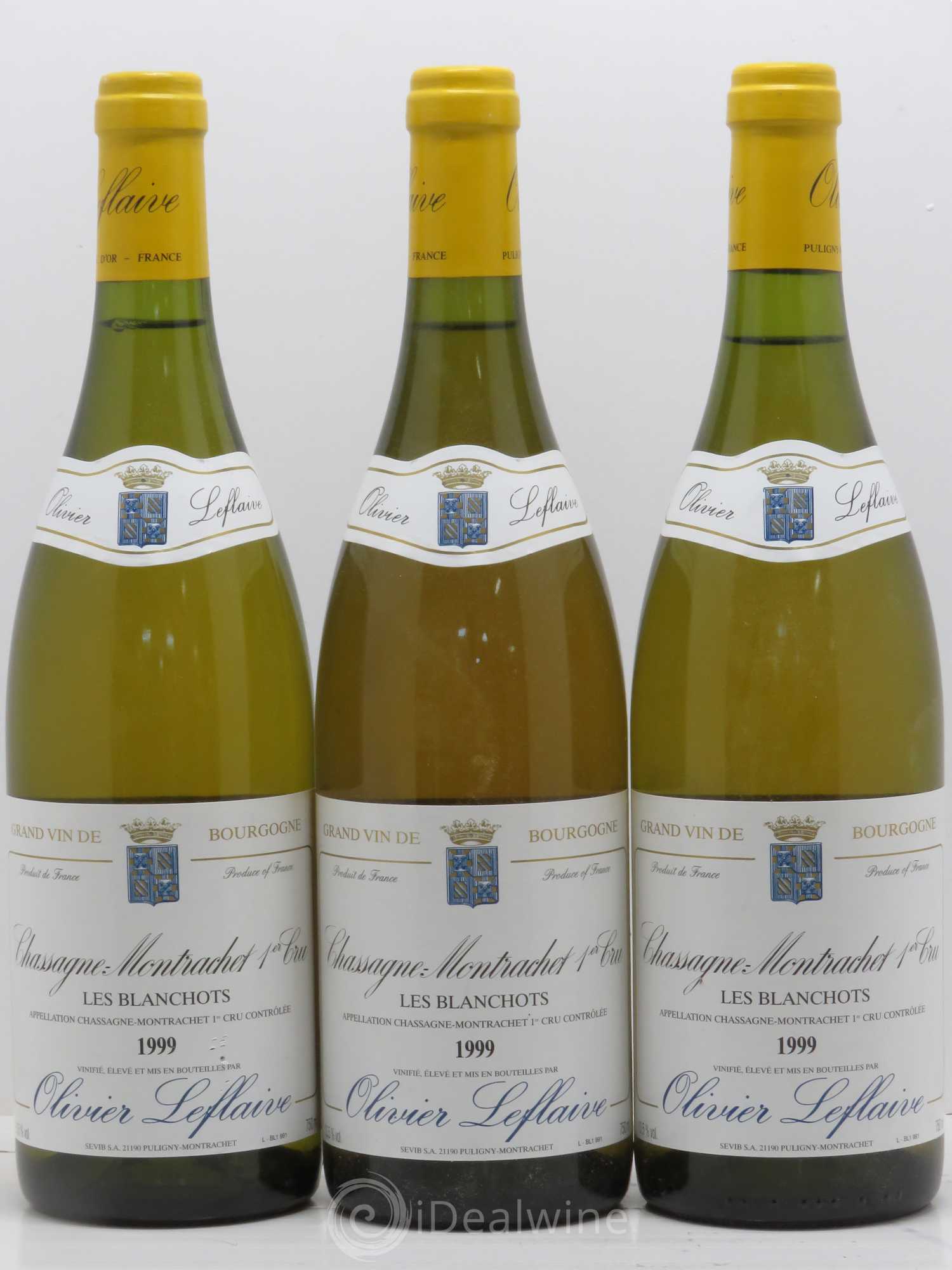 Chassagne-Montrachet 1er Cru Les Blanchots 1999 - Posten von 3 Flaschen - 0