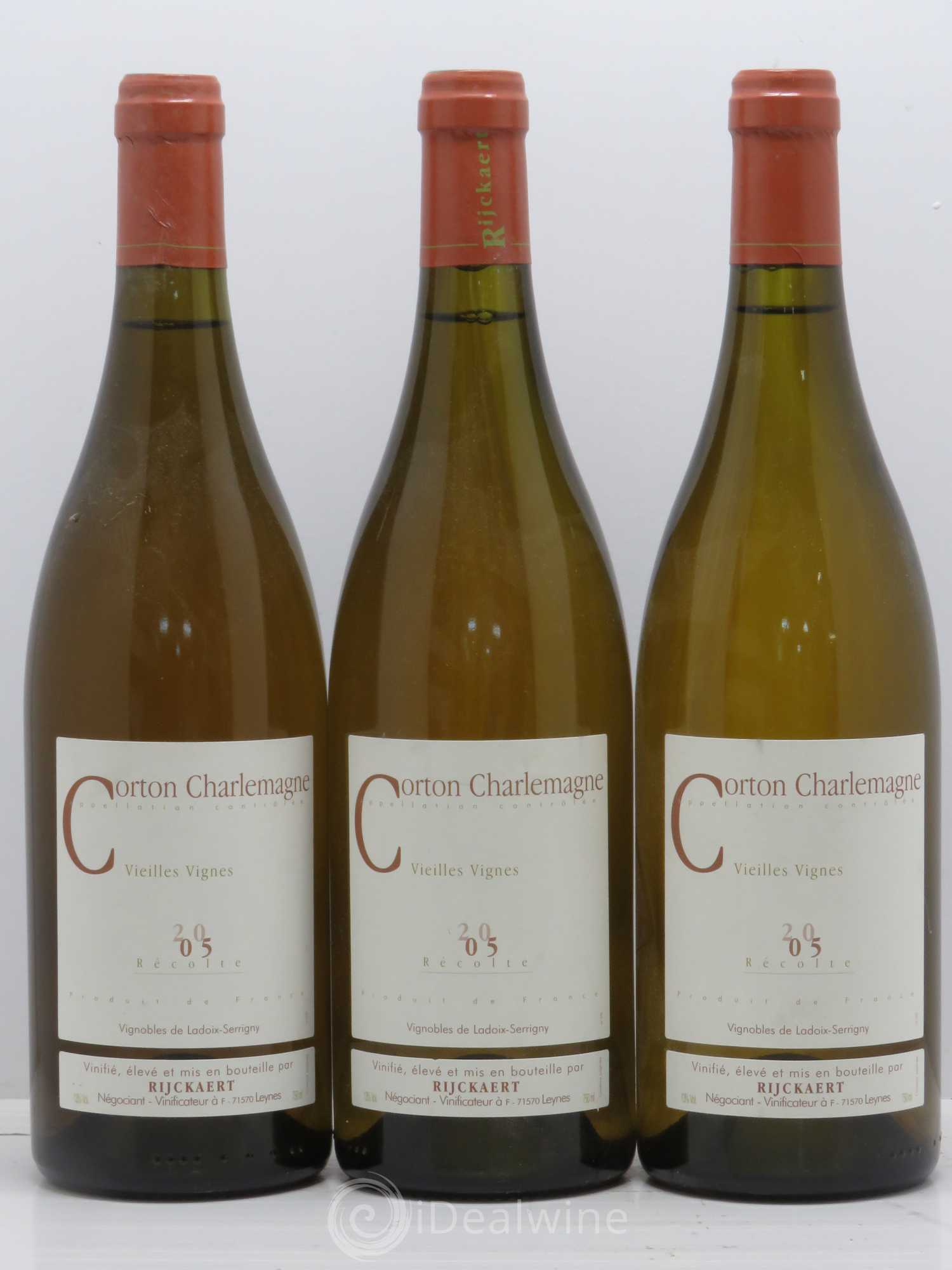 Corton-Charlemagne Grand Cru Vieilles Vignes Rijckaert 2005 - Lot de 3 bouteilles - 0