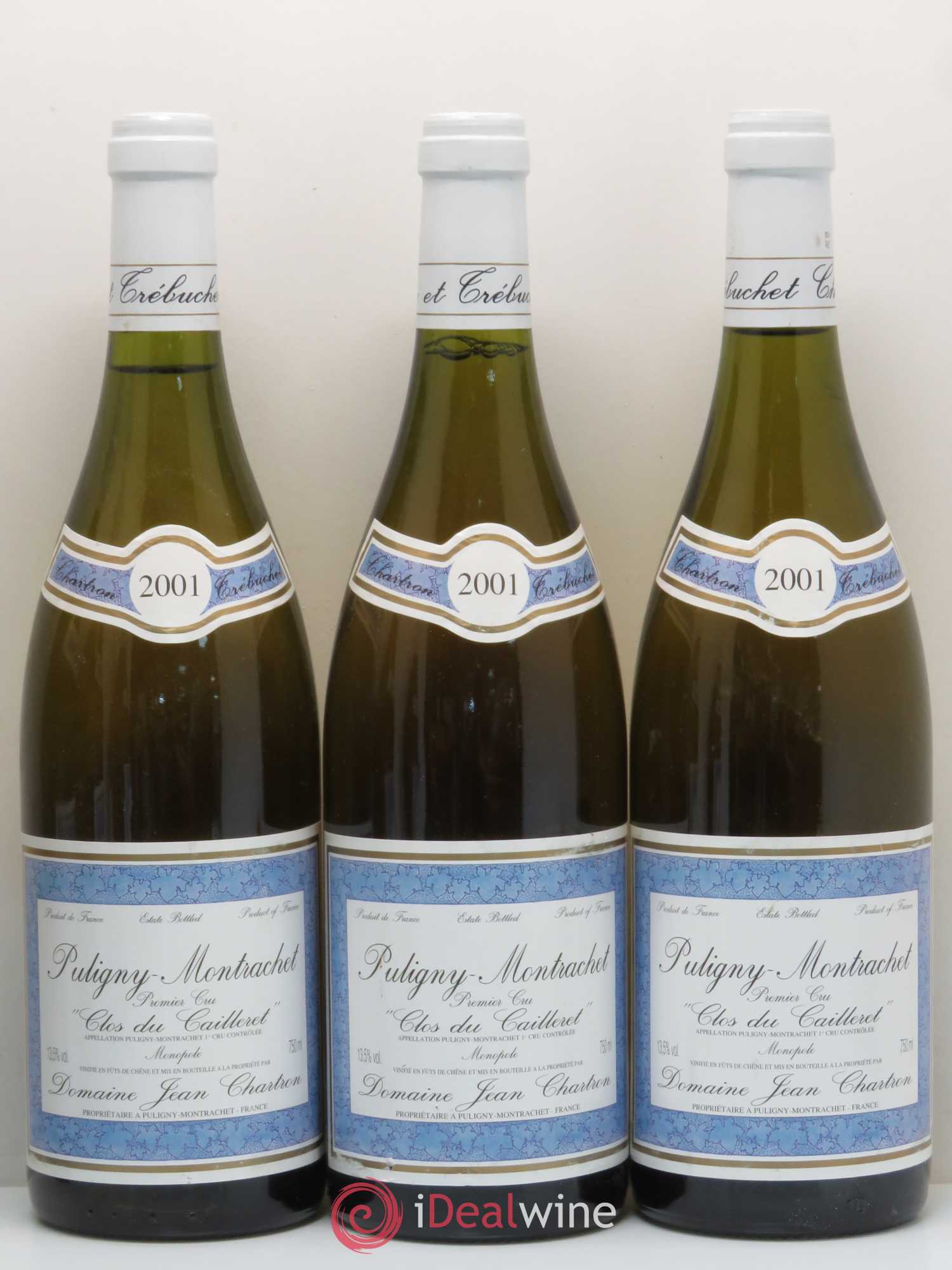 Puligny-Montrachet 1er Cru Clos du cailleret Jean Chartron (Domaine) 2001 - Lot de 6 bouteilles - 1
