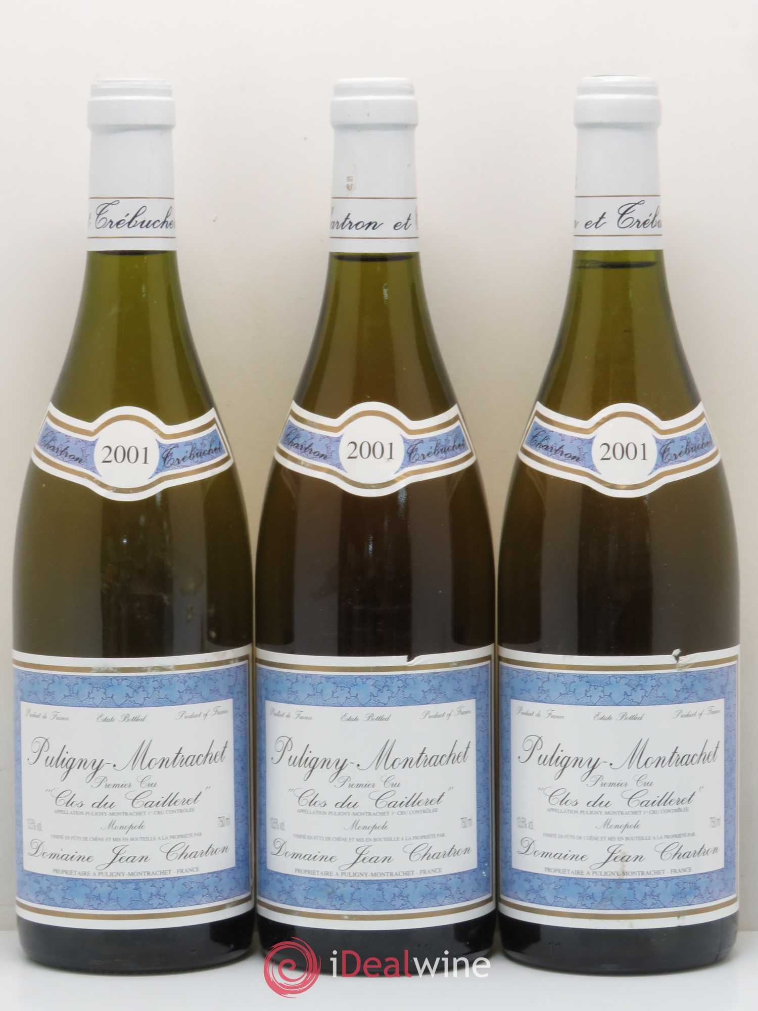 Puligny-Montrachet 1er Cru Clos du cailleret Jean Chartron (Domaine) 2001 - Lot de 6 bouteilles - 2