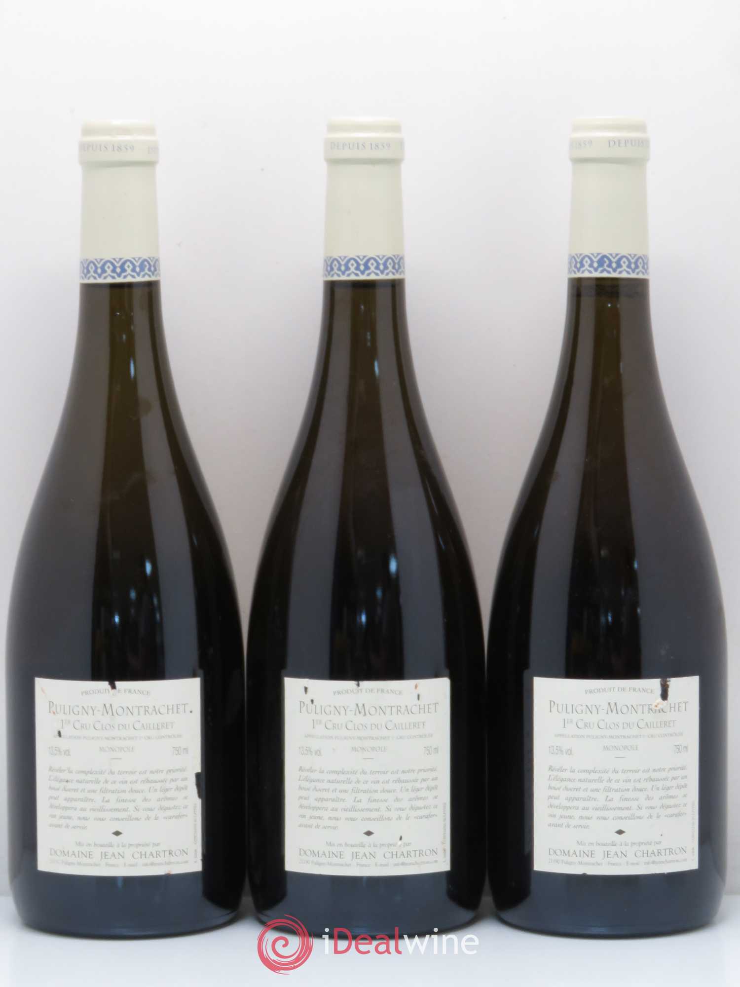 Puligny-Montrachet 1er Cru Clos du cailleret Jean Chartron (Domaine) 2005 - Lot de 6 bouteilles - 4