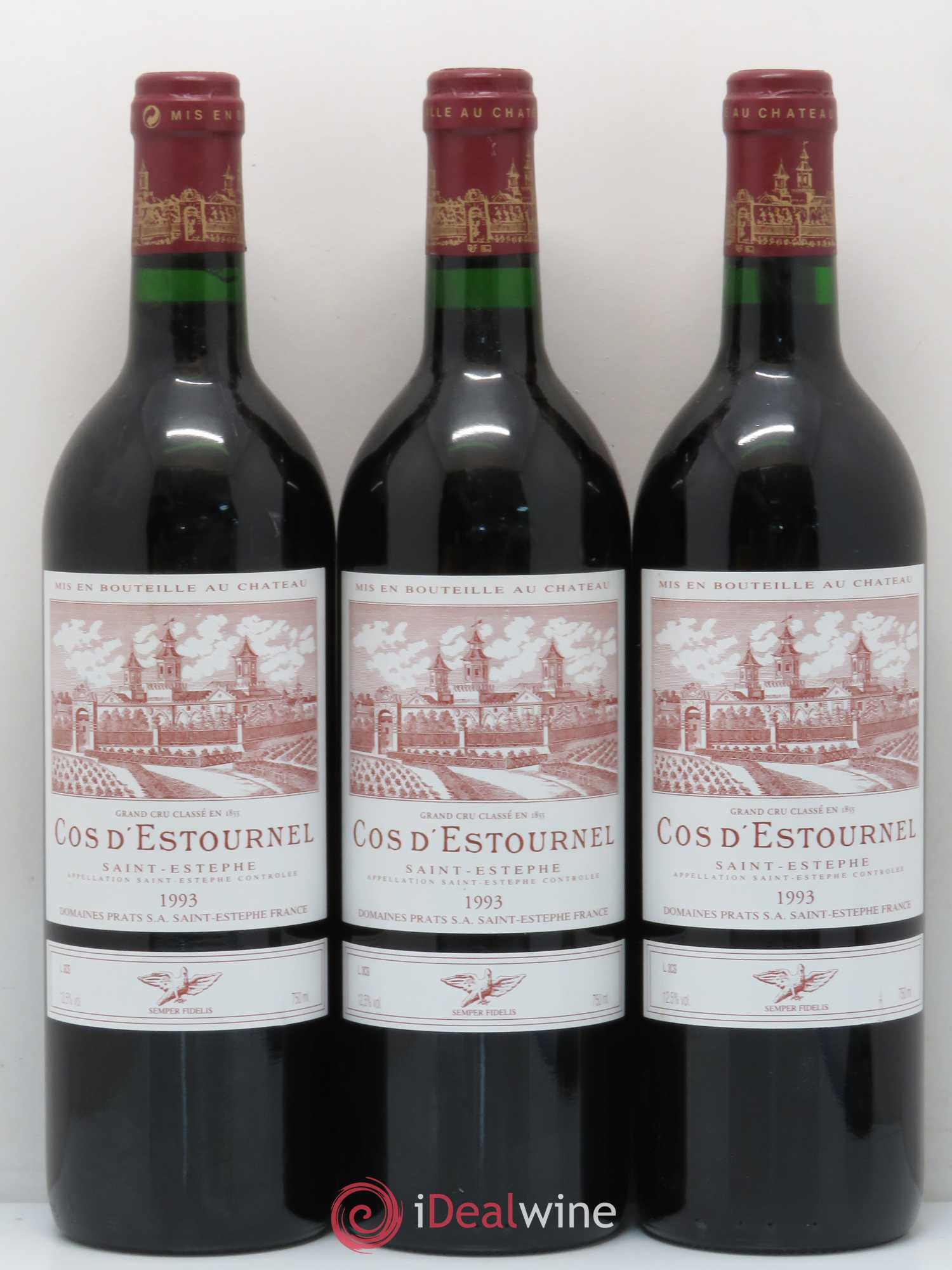 Cos d'Estournel 2ème Grand Cru Classé 1993 - Lot de 3 bouteilles - 0