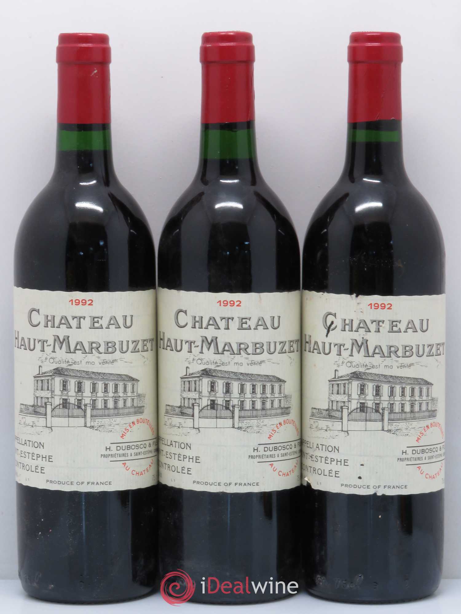 Château Haut Marbuzet 1992 - Lot de 6 bouteilles - 2