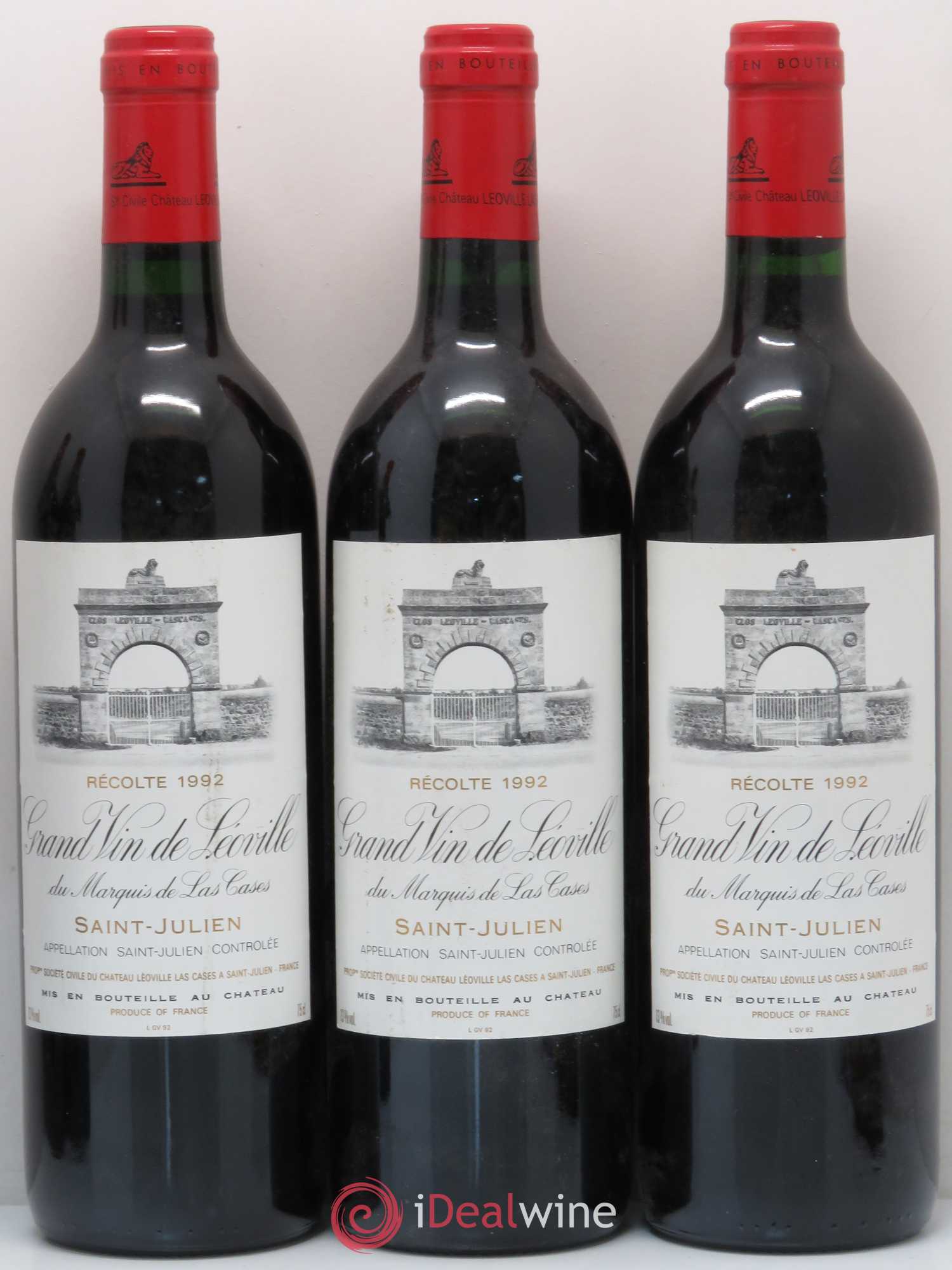 Château Léoville Las Cases 2ème Grand Cru Classé 1992 - Lot de 5 bouteilles - 1