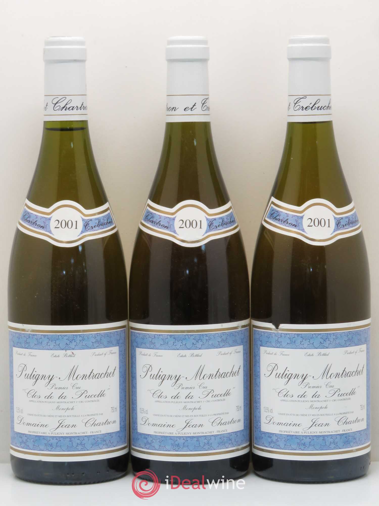 Puligny-Montrachet 1er Cru Clos de la Pucelle Jean Chartron (Domaine) 2001 - Lot de 6 bouteilles - 2