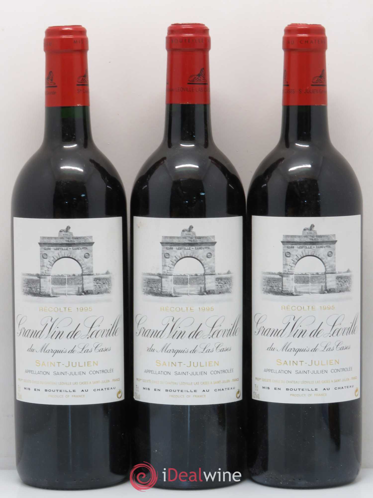 Château Léoville Las Cases 2ème Grand Cru Classé 1995 - Lot de 3 bouteilles - 0
