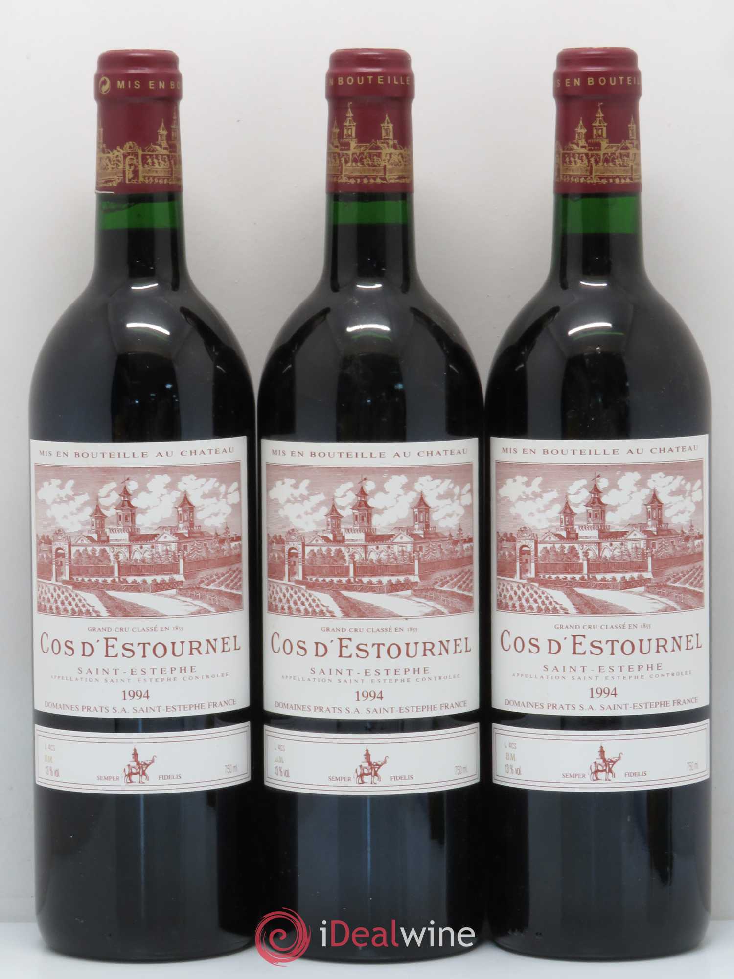 Cos d'Estournel 2ème Grand Cru Classé 1994 - Lot de 3 bouteilles - 0
