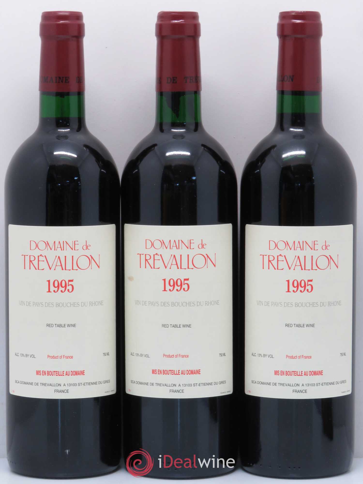 VDP Bouches du Rhône Trévallon (Domaine de) Eloi Dürrbach 1995 - Lot de 6 bouteilles - 2