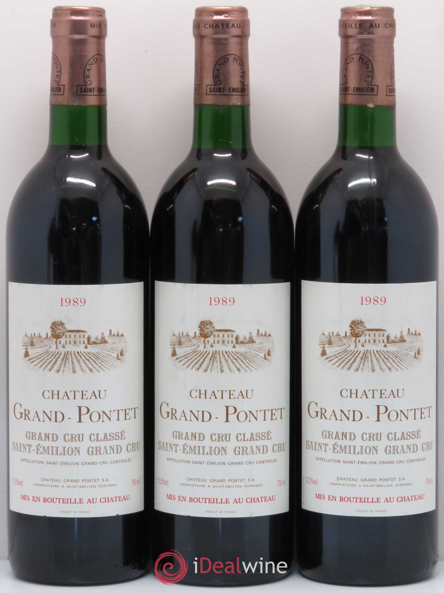 Château Grand Pontet Grand Cru Classé 1989 - Lot de 5 bouteilles - 1
