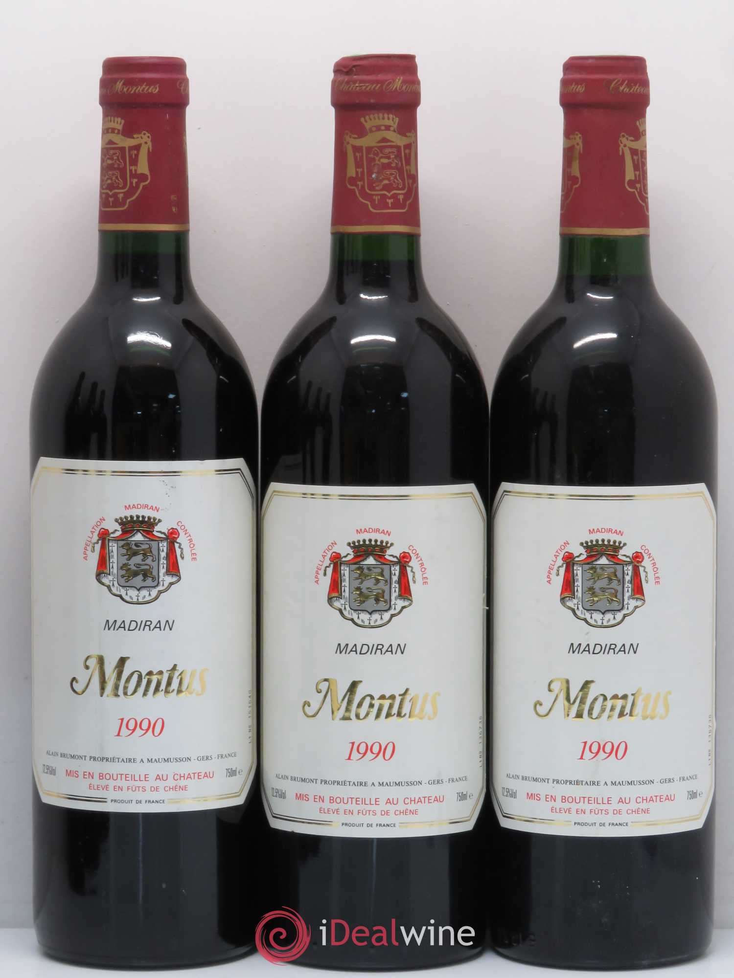 Madiran Château Montus Alain Brumont 1990 - Lot de 6 bouteilles - 1