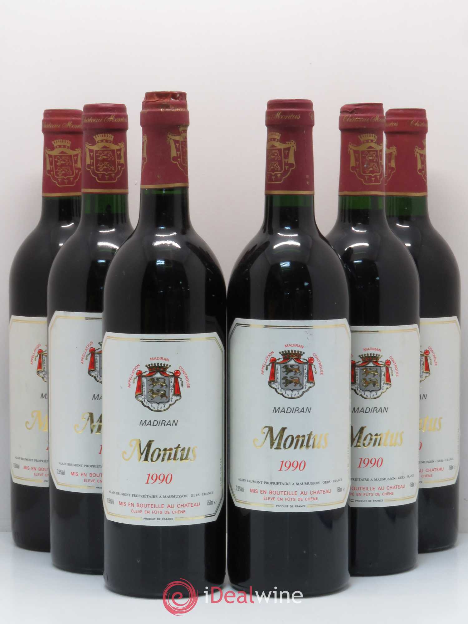 Madiran Château Montus Alain Brumont 1990 - Lot de 6 bouteilles - 0