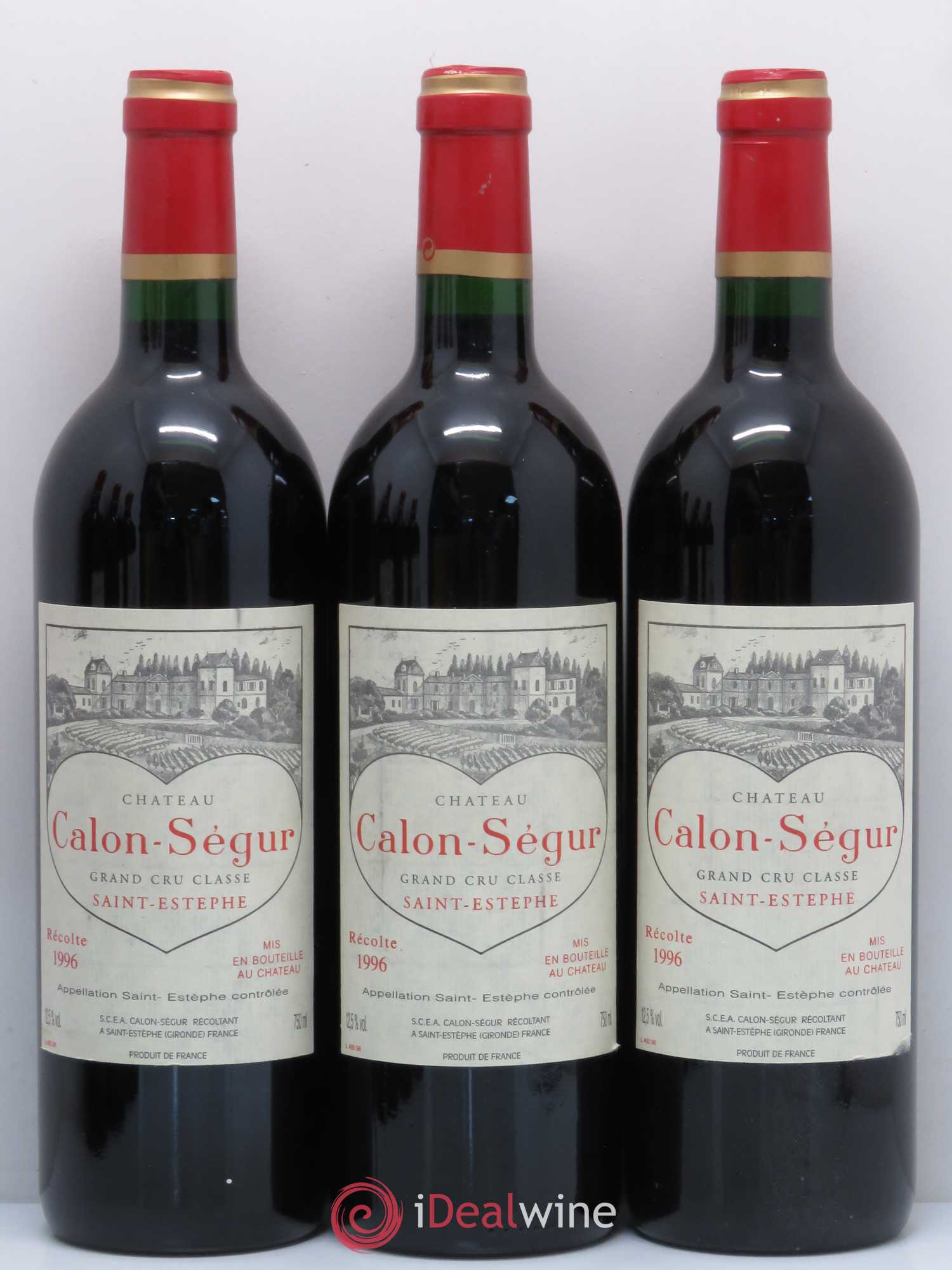 Château Calon Ségur 3ème Grand Cru Classé 1996 - Lot de 6 bouteilles - 1