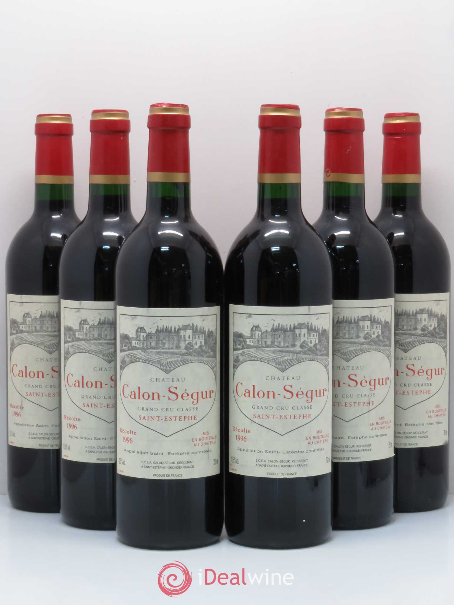 Château Calon Ségur 3ème Grand Cru Classé 1996 - Lot de 6 bouteilles - 0