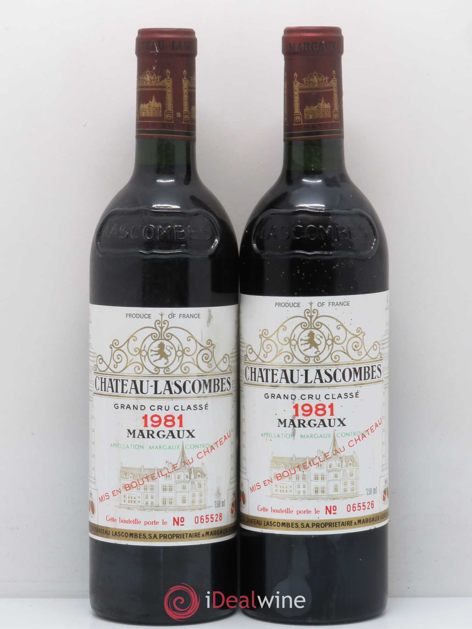 Château Lascombes 2ème Grand Cru Classé 1981 - Lot de 2 bouteilles - 0
