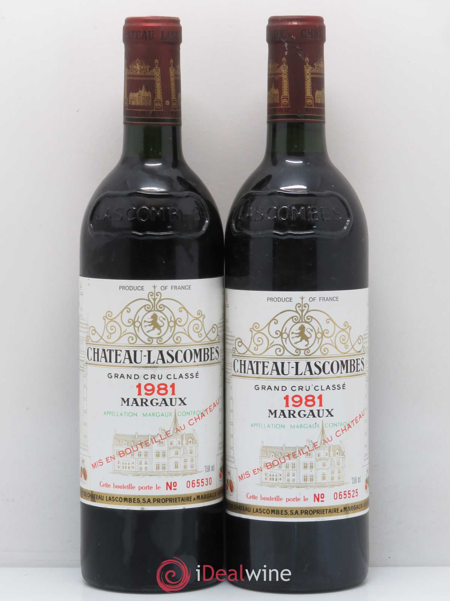 Château Lascombes 2ème Grand Cru Classé 1981 - Lot de 2 bouteilles - 0