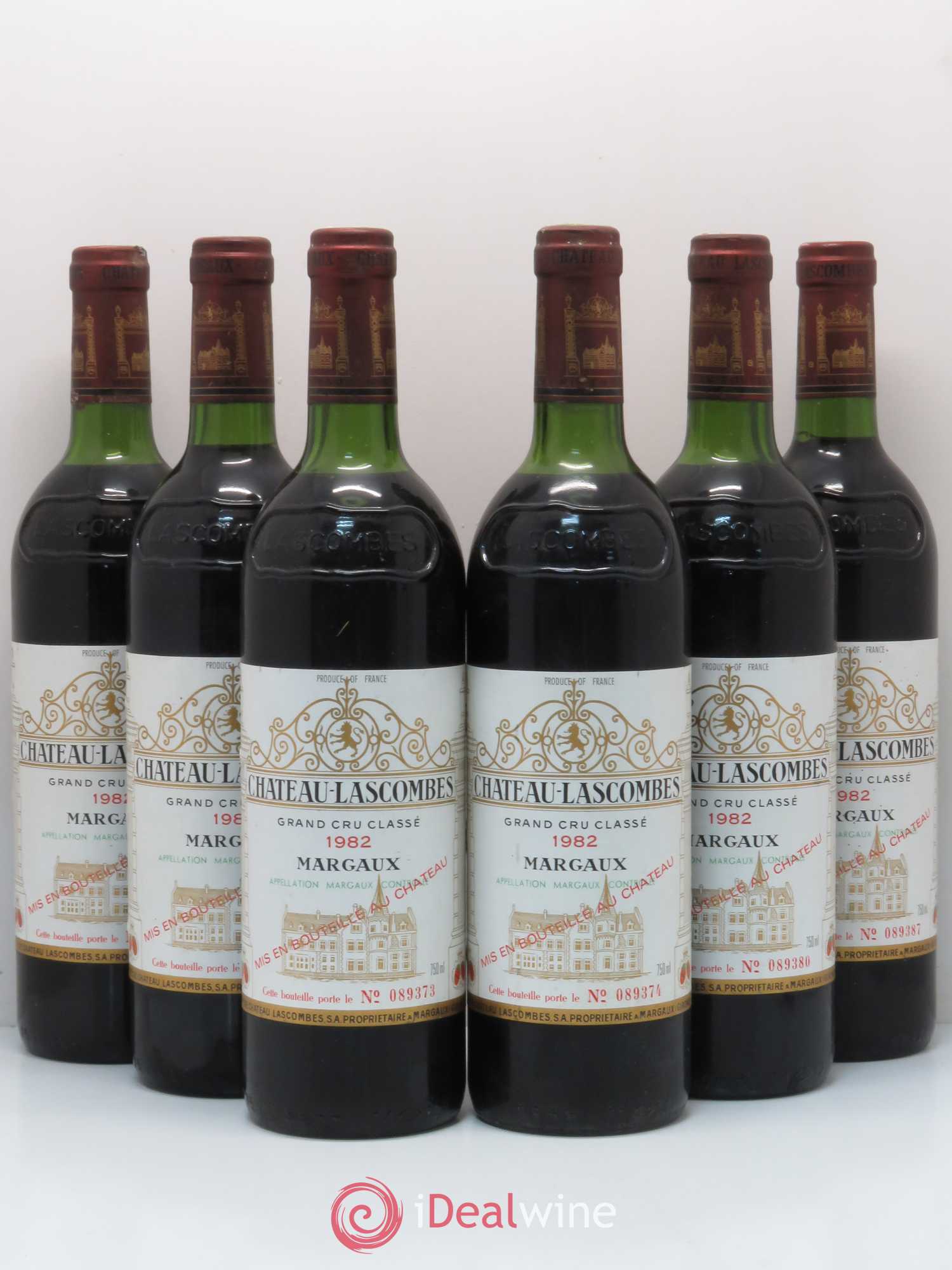 Château Lascombes 2ème Grand Cru Classé 1982 - Lot de 6 bouteilles - 0