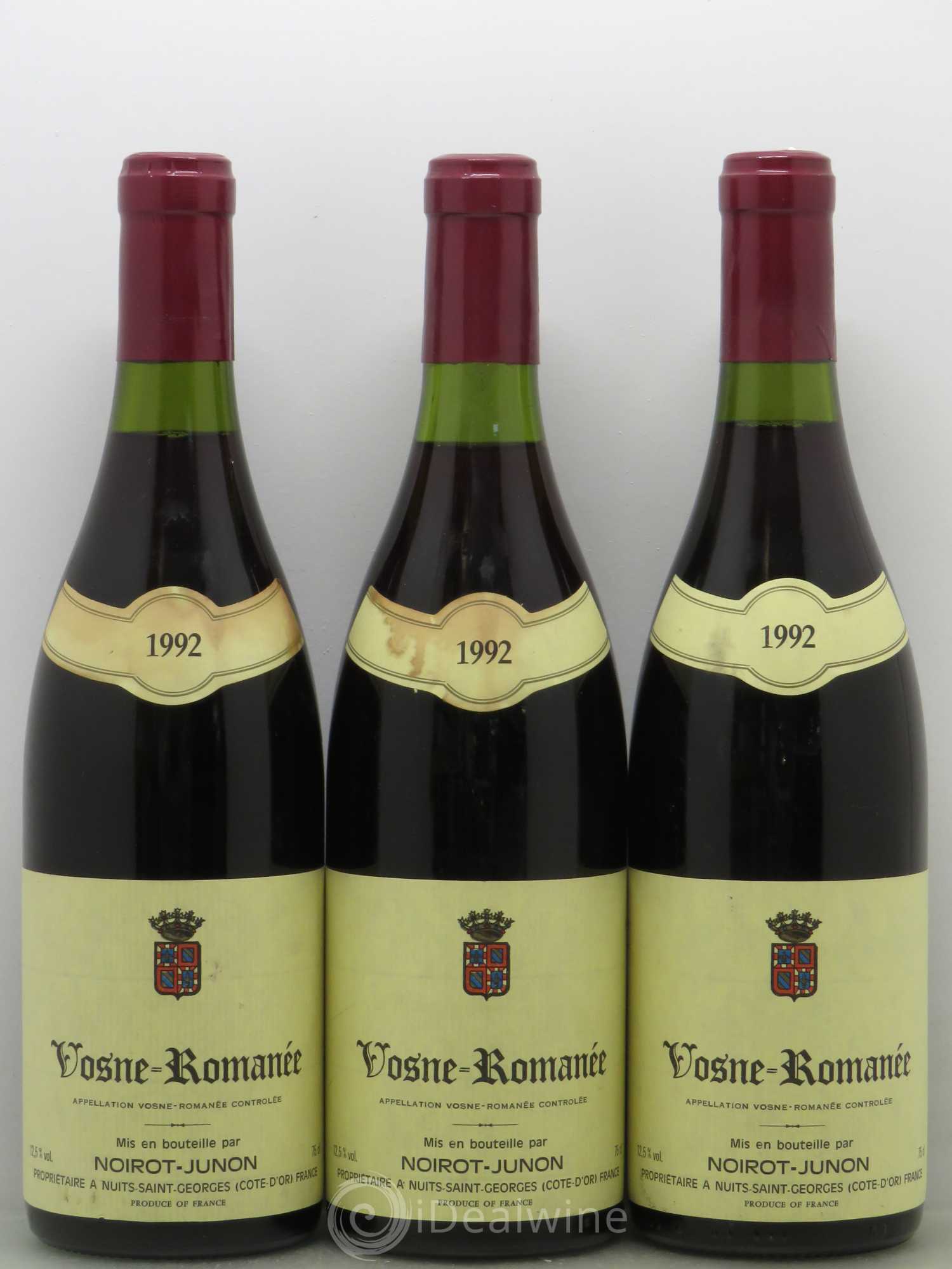 Vosne-Romanée Noirot Junon 1992 - Posten von 3 Flaschen - 0