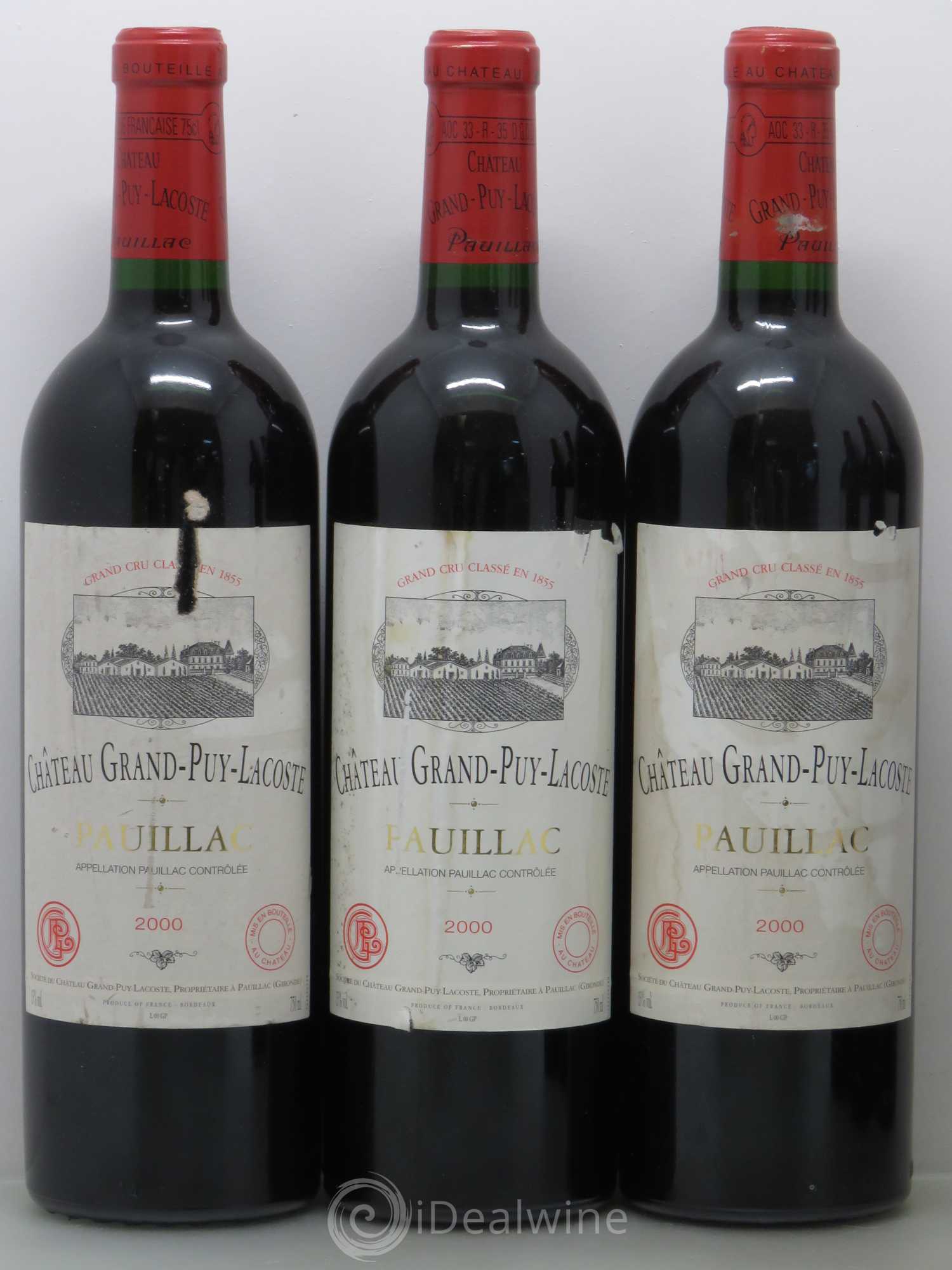 Château Grand Puy Lacoste 5ème Grand Cru Classé 2000 - Lot de 6 bouteilles - 1