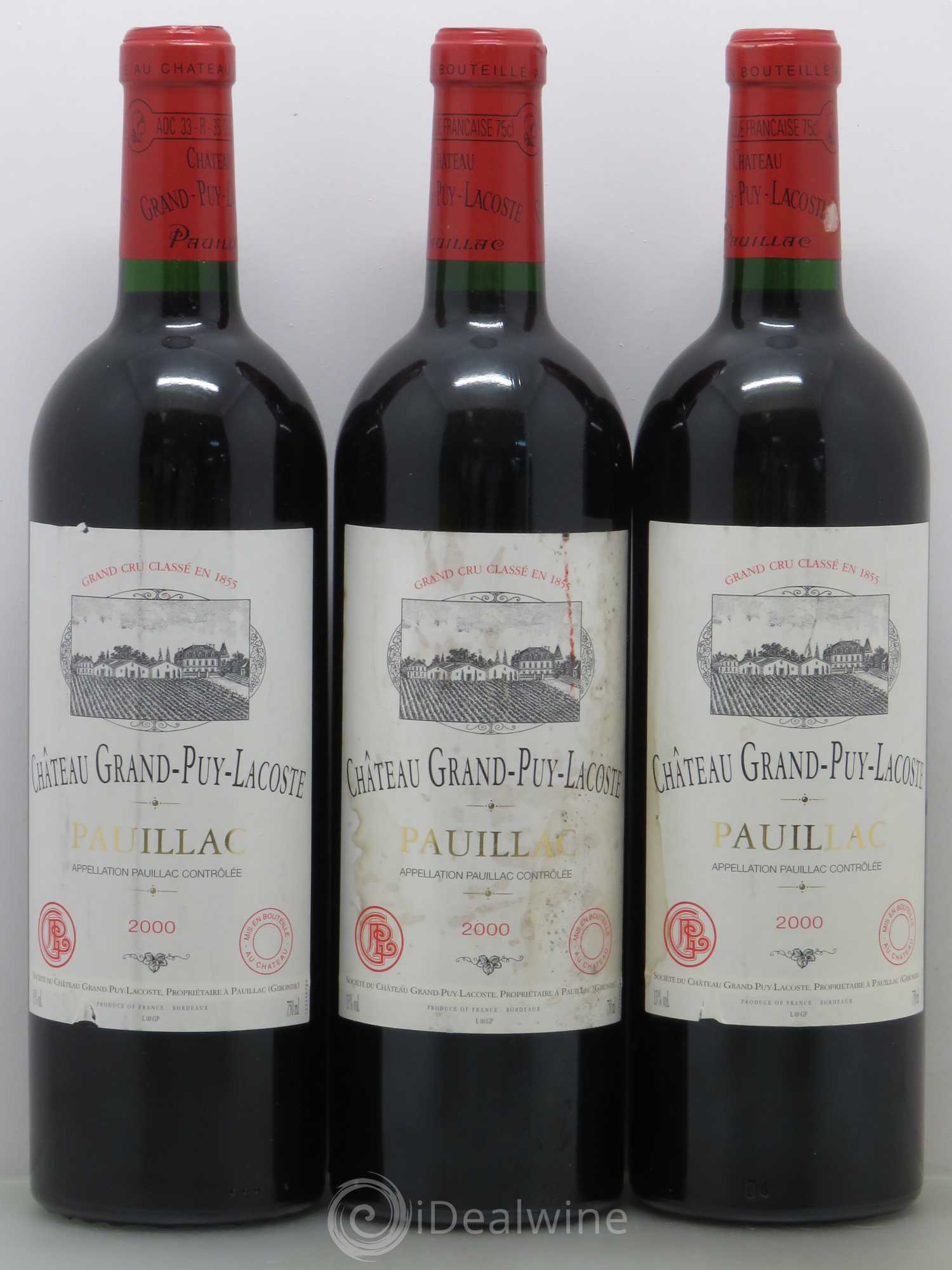 Château Grand Puy Lacoste 5ème Grand Cru Classé 2000 - Lot de 6 bouteilles - 2