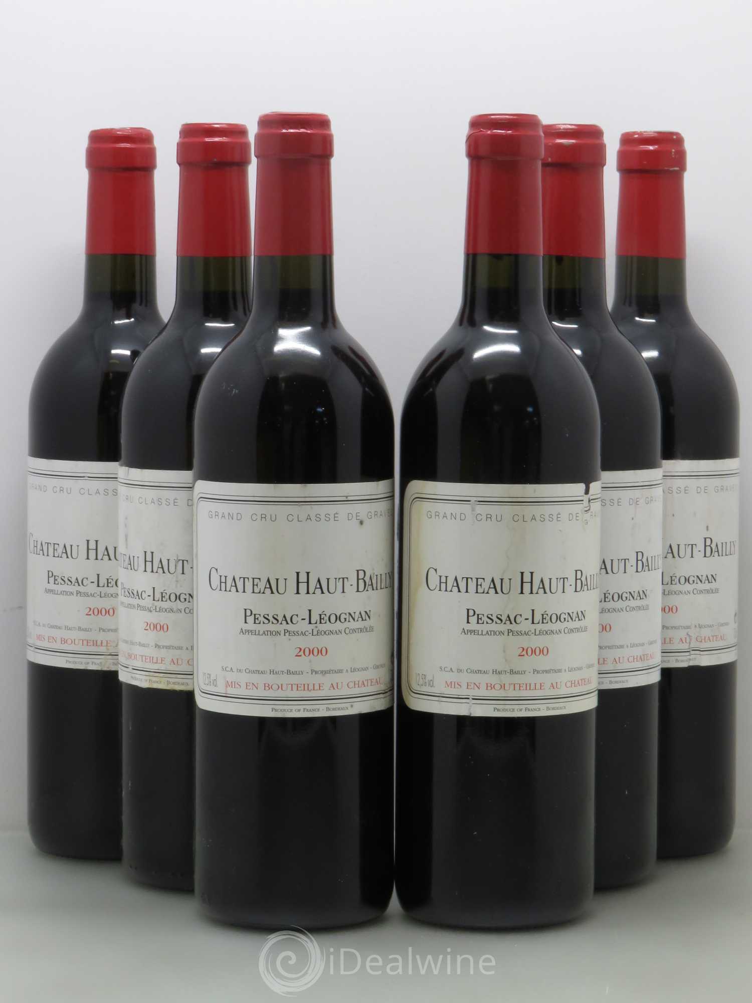 Château Haut-Bailly Cru Classé de Graves 2000 - Lot de 6 bouteilles - 0