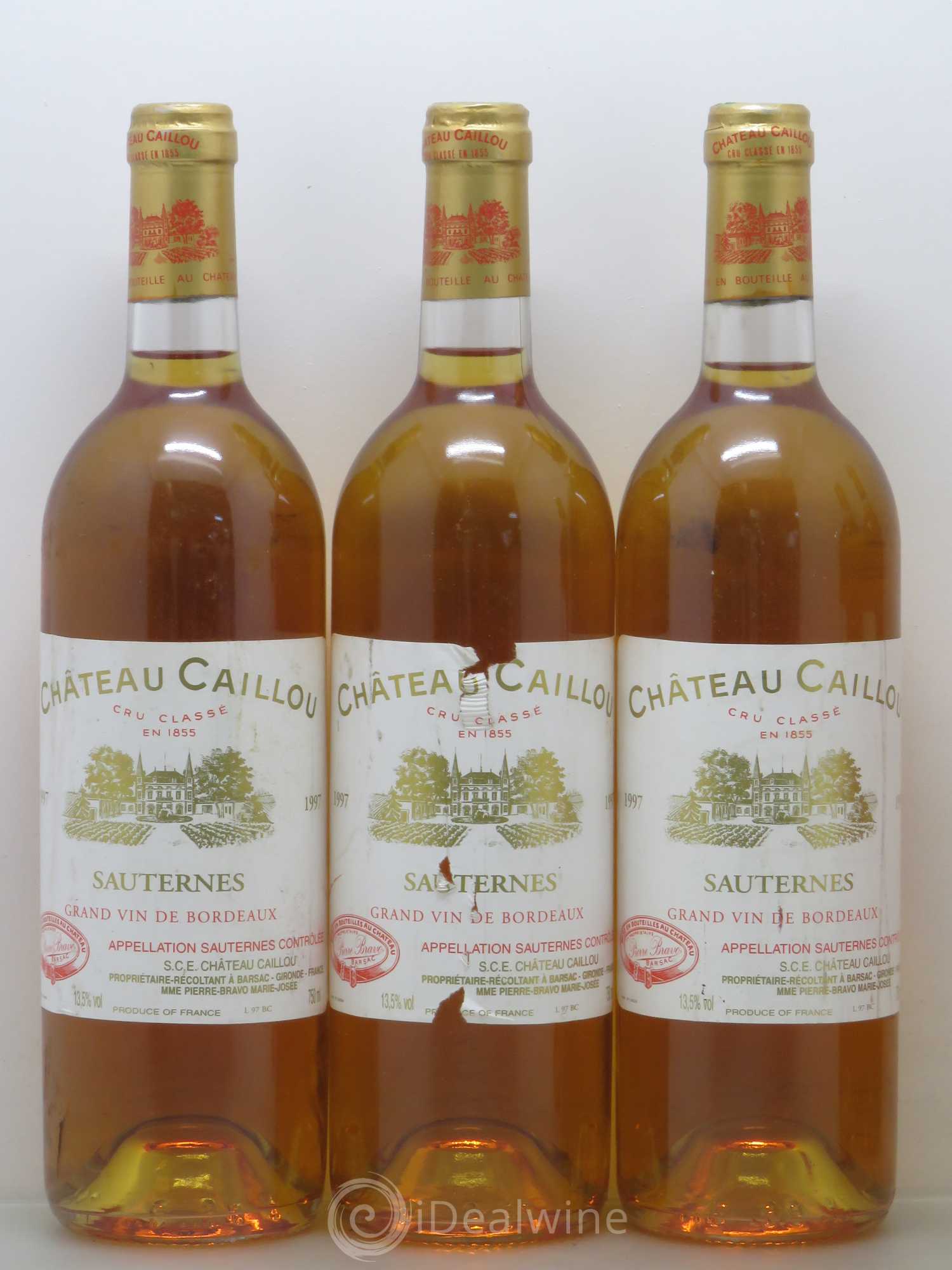 Château Caillou 2ème Grand Cru Classé 1997 - Lotto di 5 bottiglie - 1
