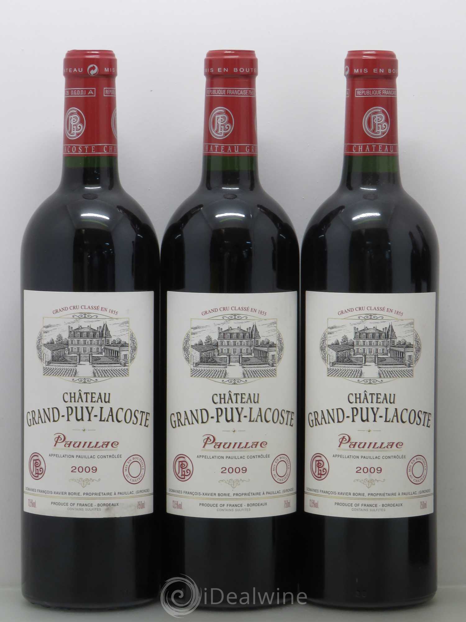 Château Grand Puy Lacoste 5ème Grand Cru Classé 2009 - Lot de 5 bouteilles - 1