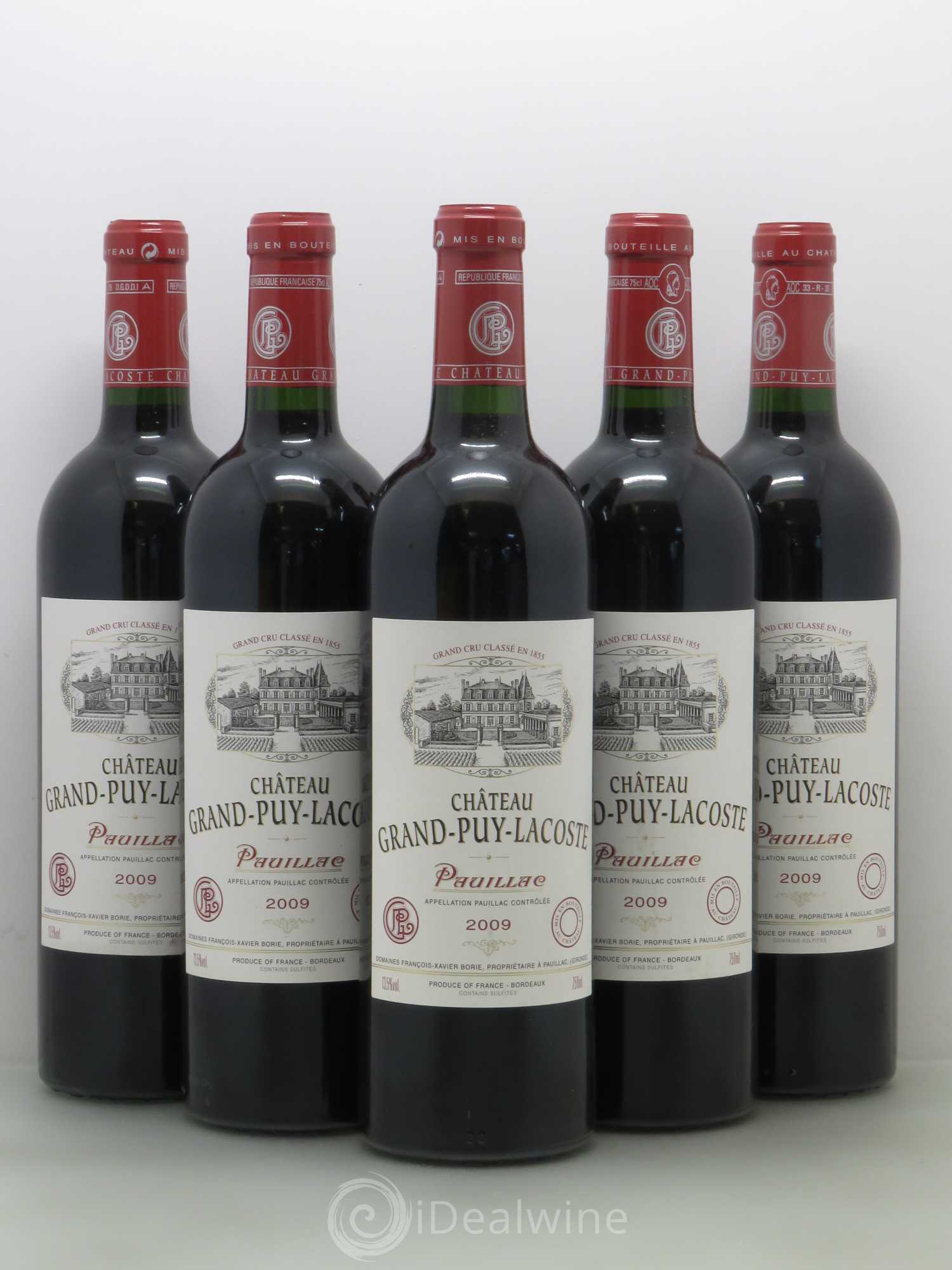 Château Grand Puy Lacoste 5ème Grand Cru Classé 2009 - Lot de 5 bouteilles - 0