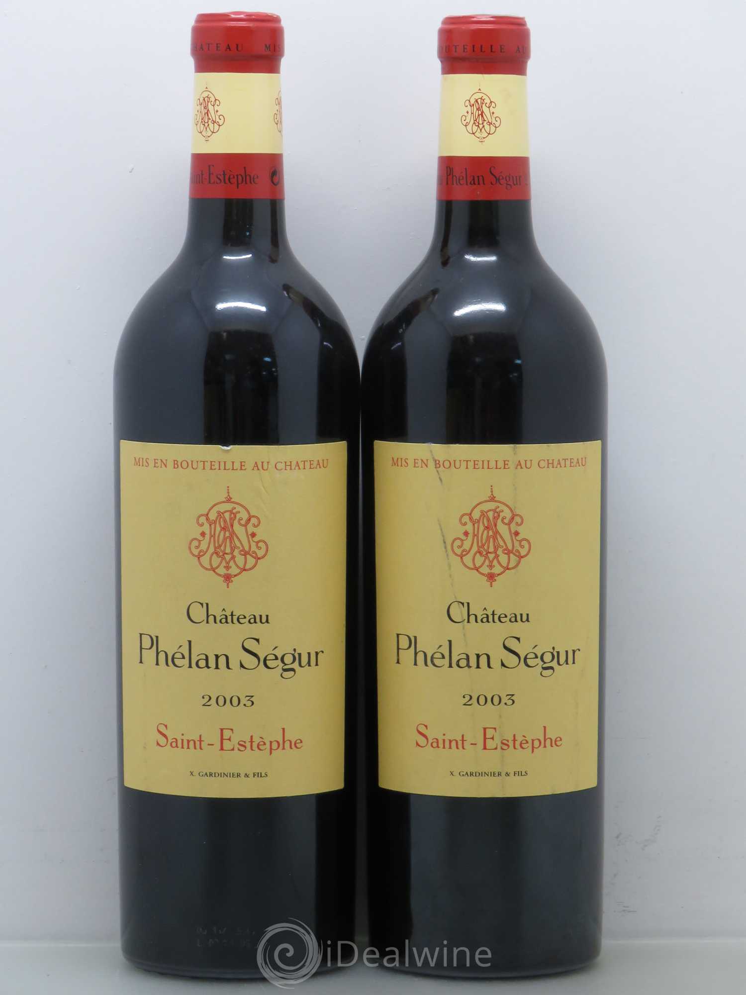 Château Phélan Ségur 2003 - Lot de 2 bouteilles - 0
