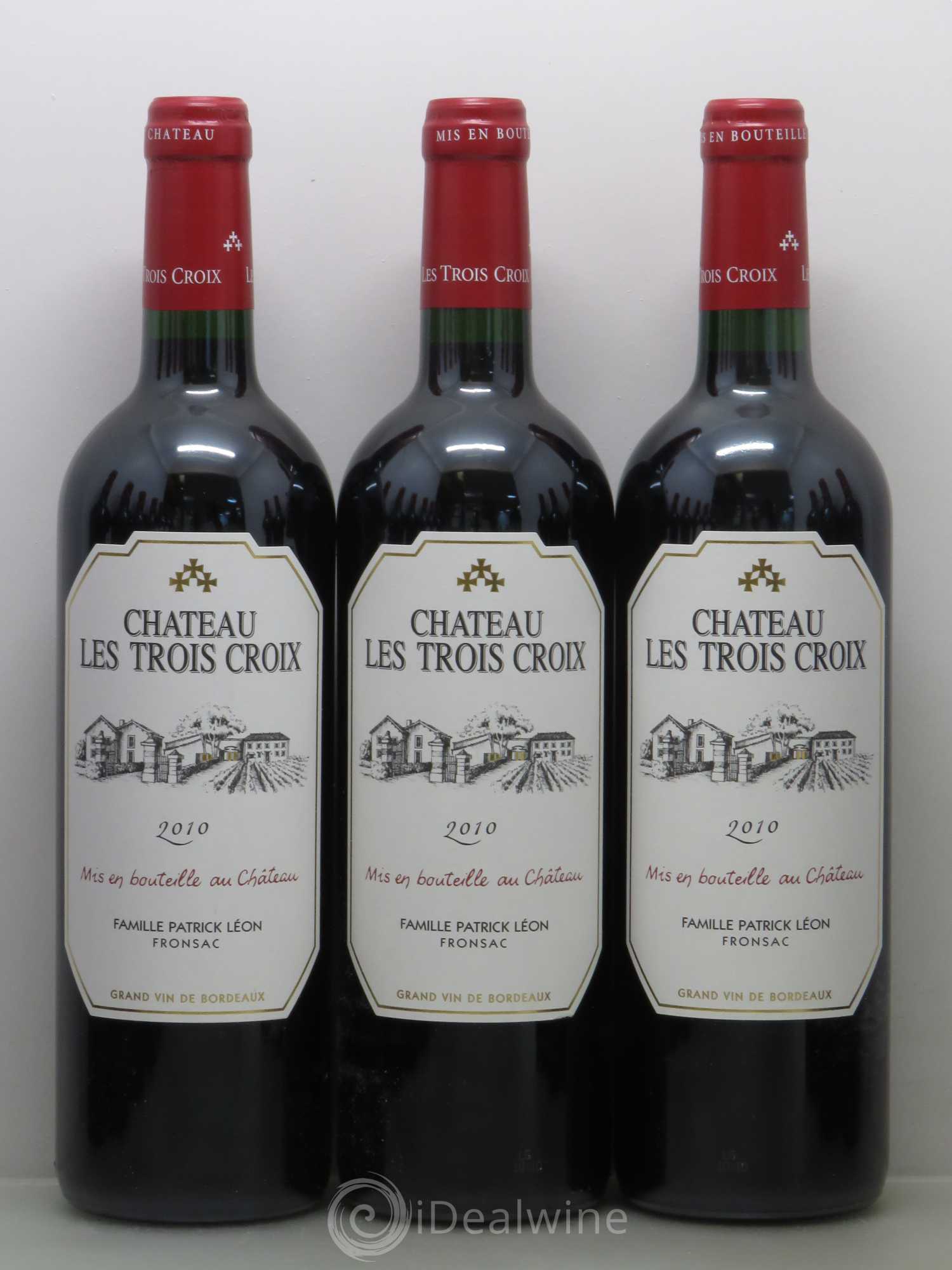 Château Les Trois Croix 2010 - Lot of 12 bottles - 1
