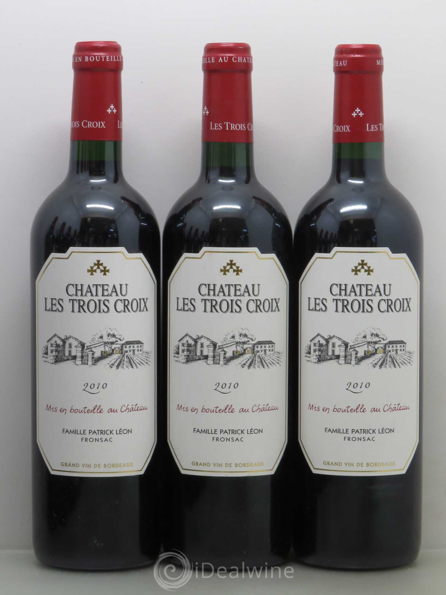 Château Les Trois Croix 2010 - Lot of 12 bottles - 2