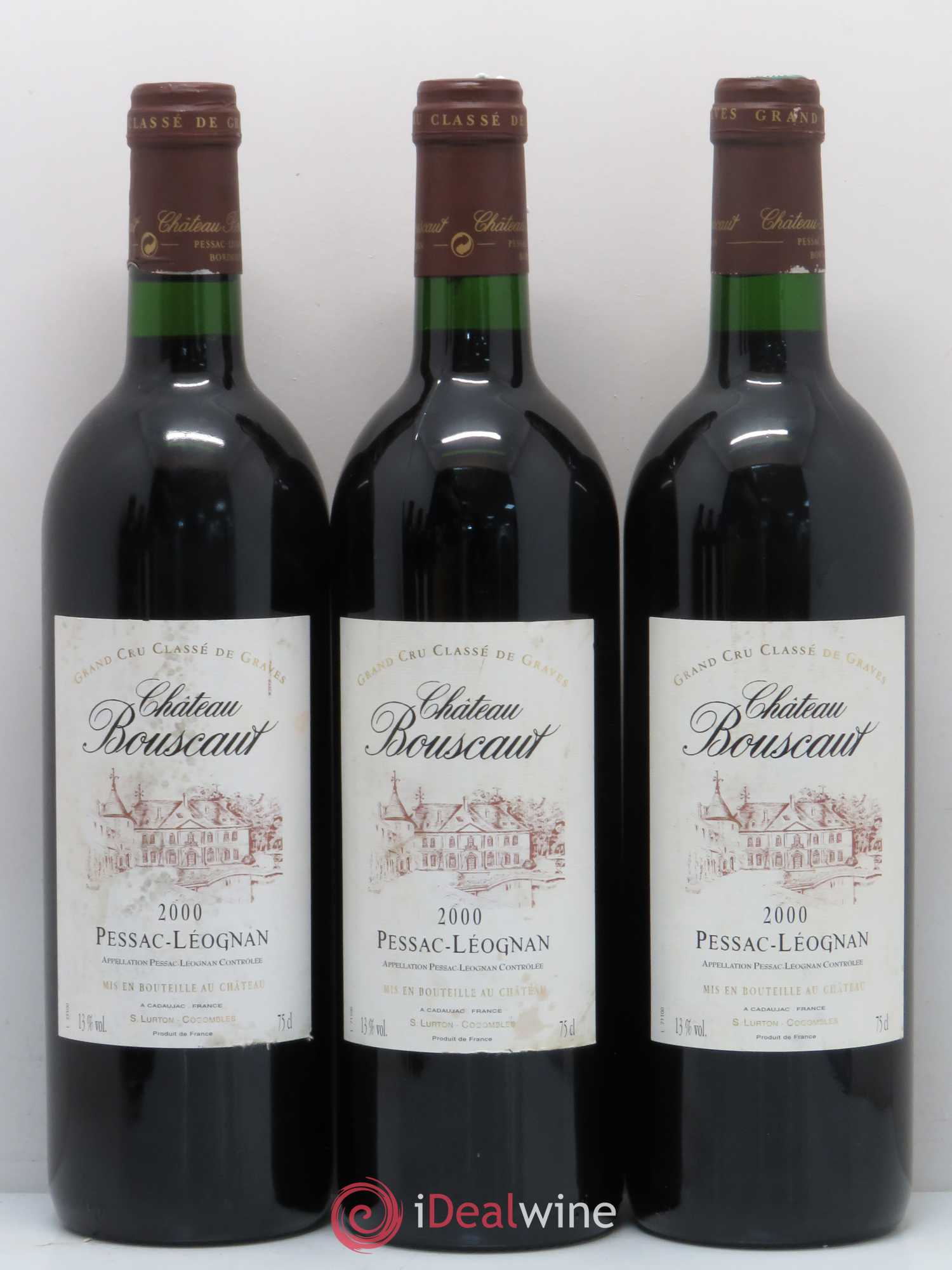 Château Bouscaut Cru Classé de Graves 2000 - Lot de 6 bouteilles - 1
